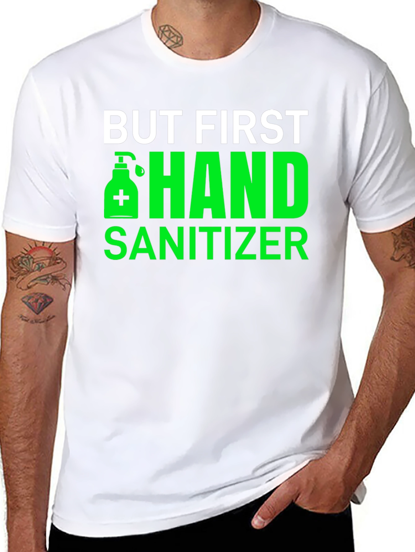 Black But First Hand Sanitizer Black Tee view 8