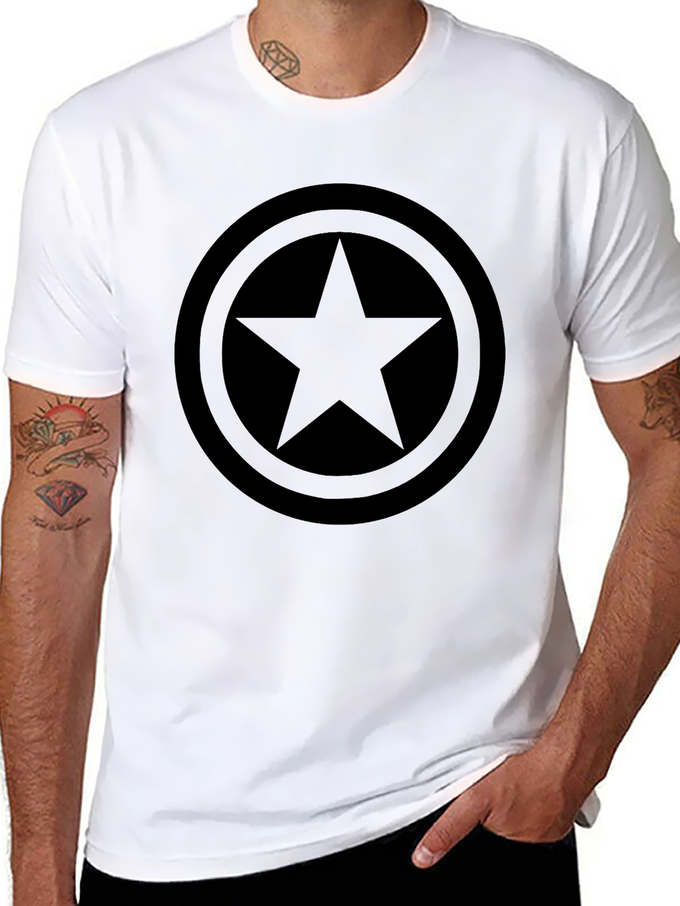 Black Black Star Emblem T-Shirt view 8
