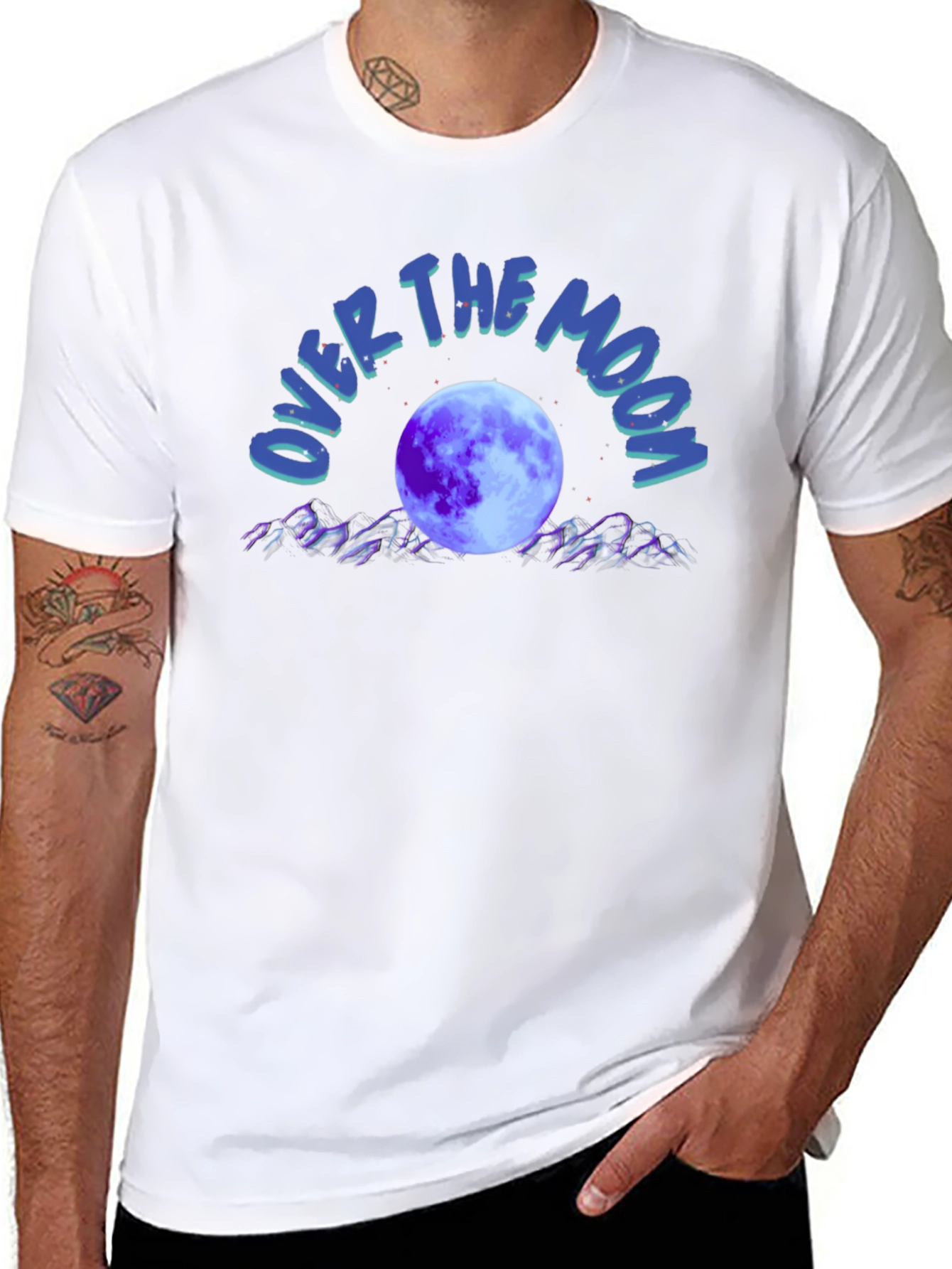 Black Over The Moon Graphic T-Shirt view 8
