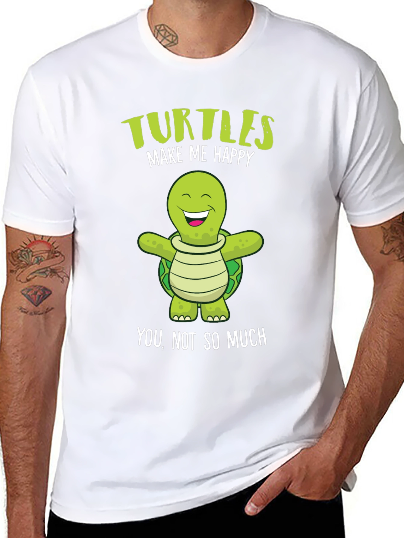 Black Turtles Make Me Happy Graphic Tee view 8