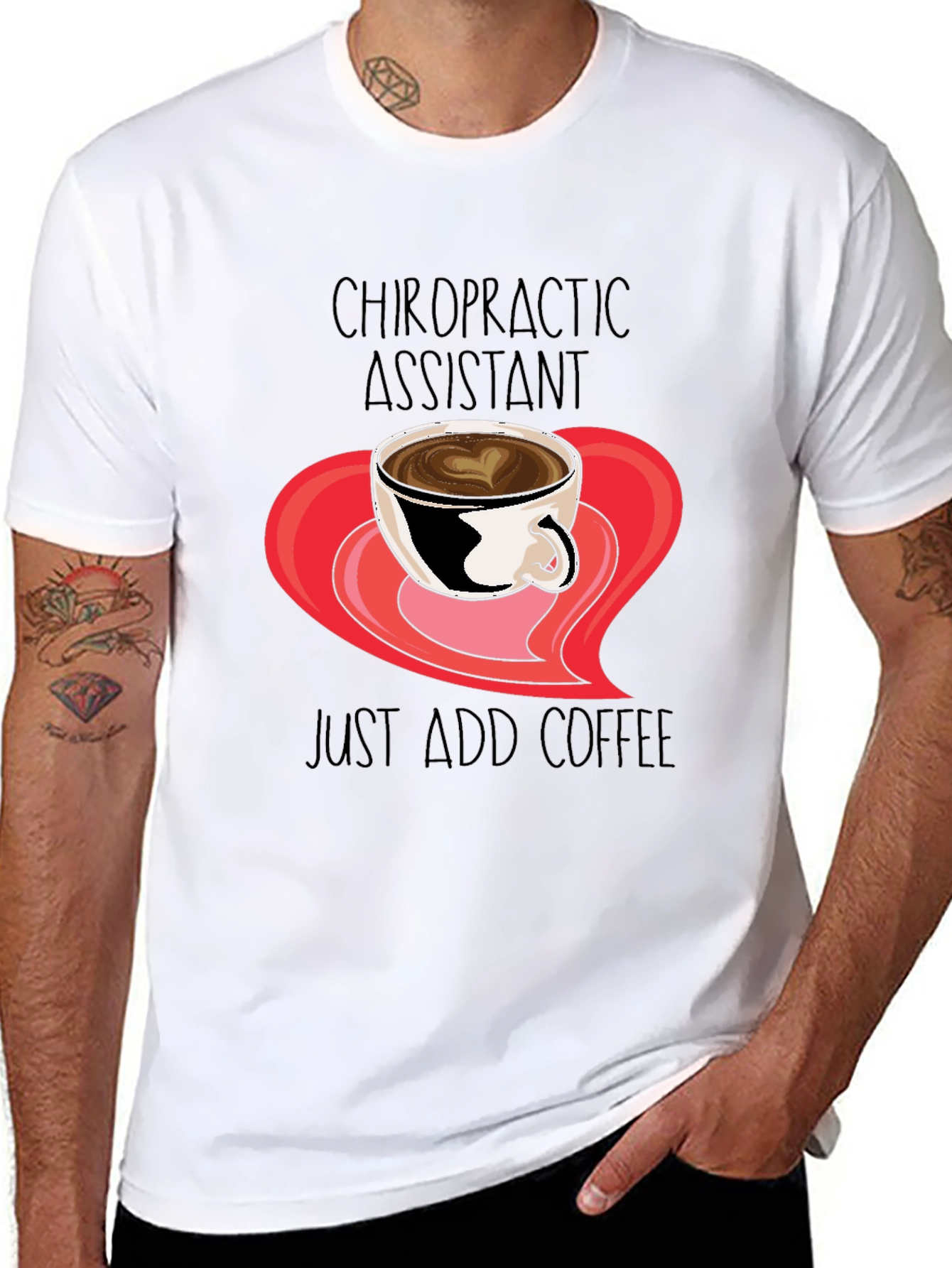 Black Chiropractic Assistant Coffee T-Shirt view 8