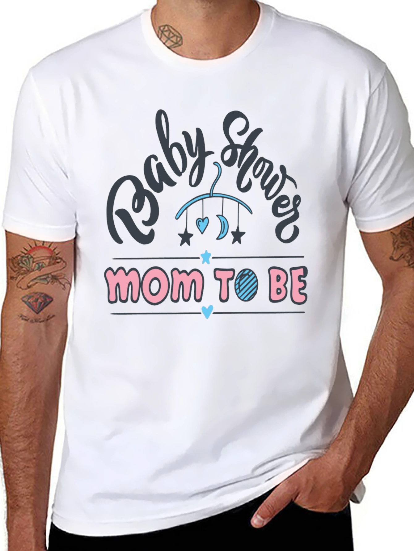 Black Baby Shower Mom-to-Be T-Shirt - New Parent Gift view 8