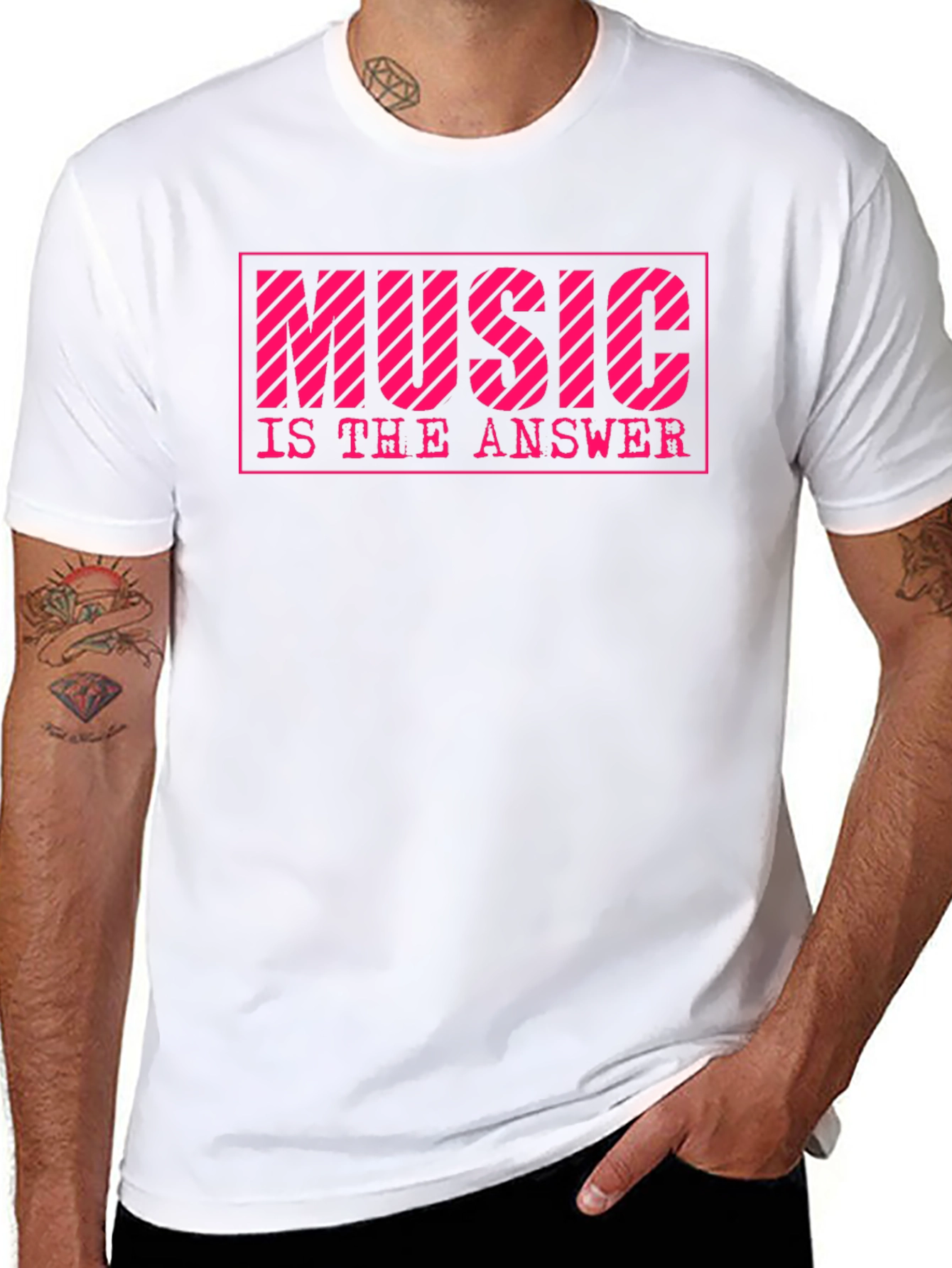 Black Music is the Answer Graphic T-Shirt view 8