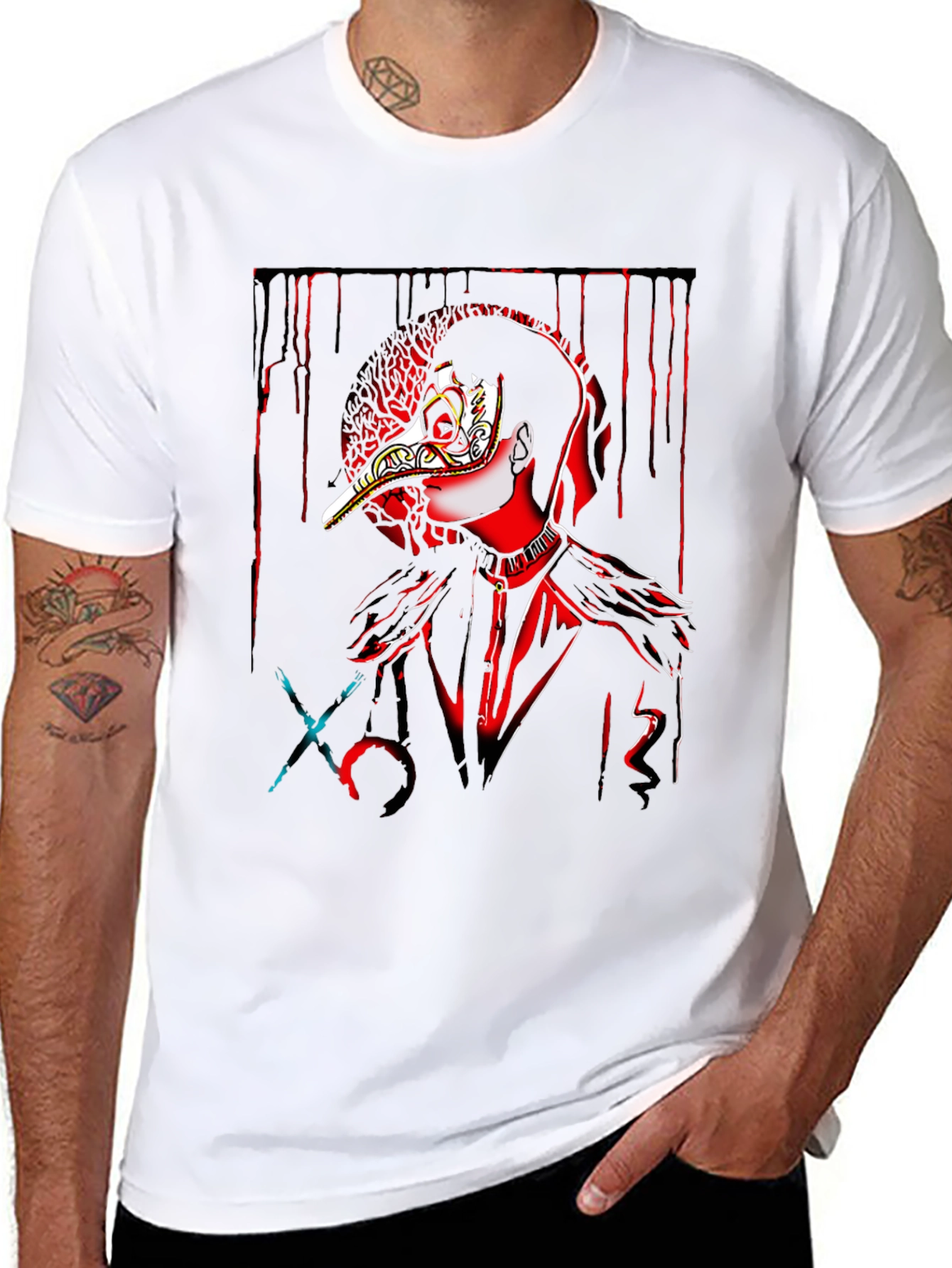 Black Plague Doctor Graphic T-Shirt - Dark Aesthetic view 8