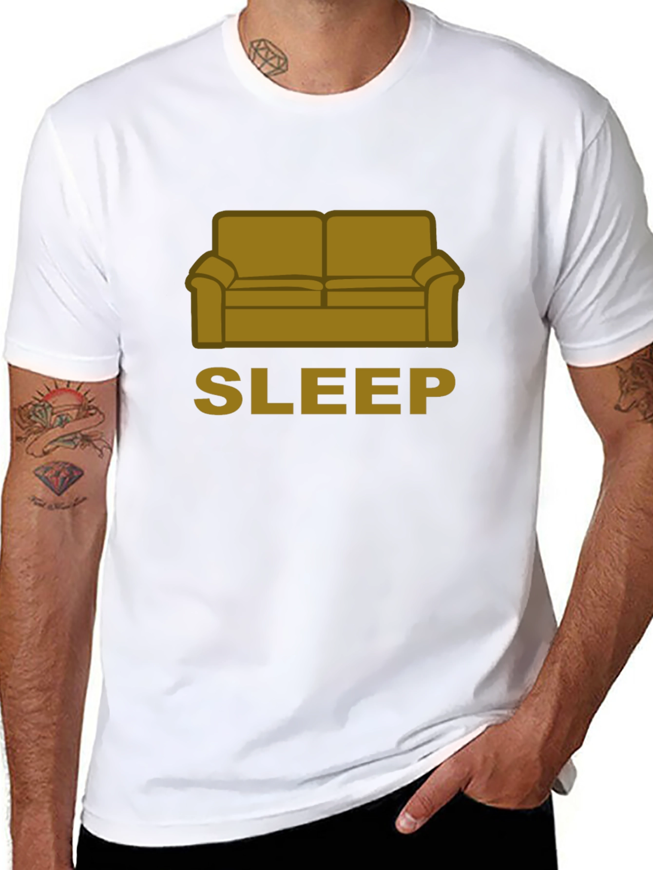 Black Couch Sleep T-Shirt - Relaxing Comfort Style view 8