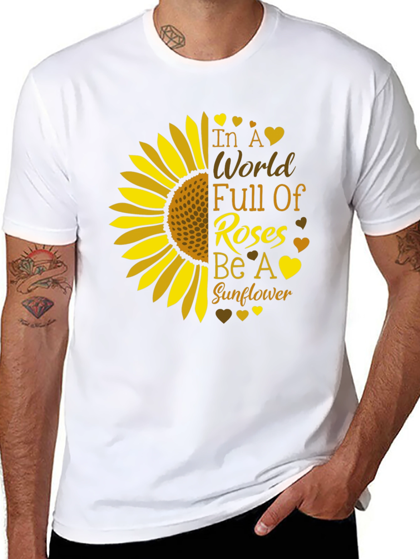 Black Sunflower Graphic Tee - Be a Sunflower! view 8