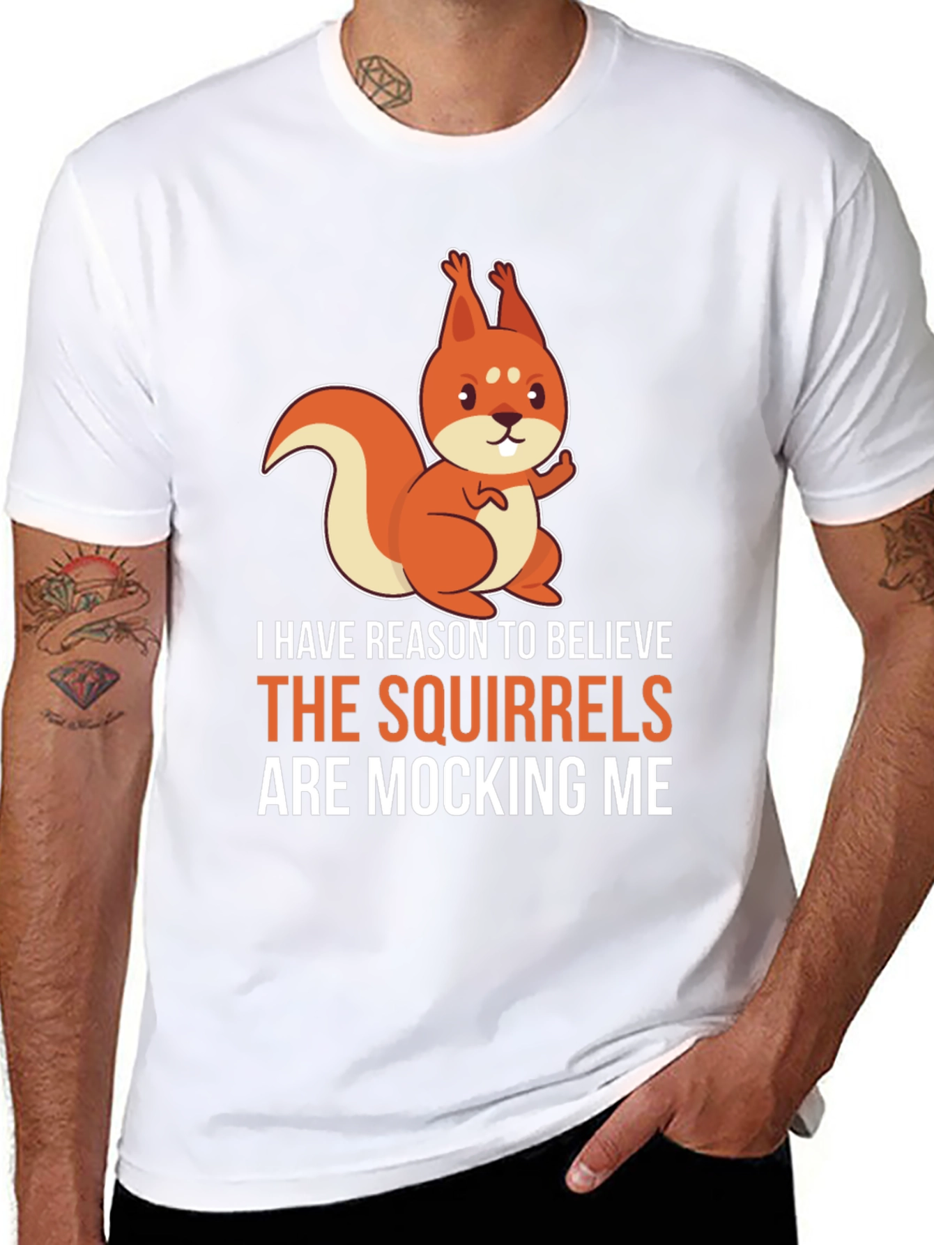 Black Squirrels Mocking Me Graphic T-Shirt view 8