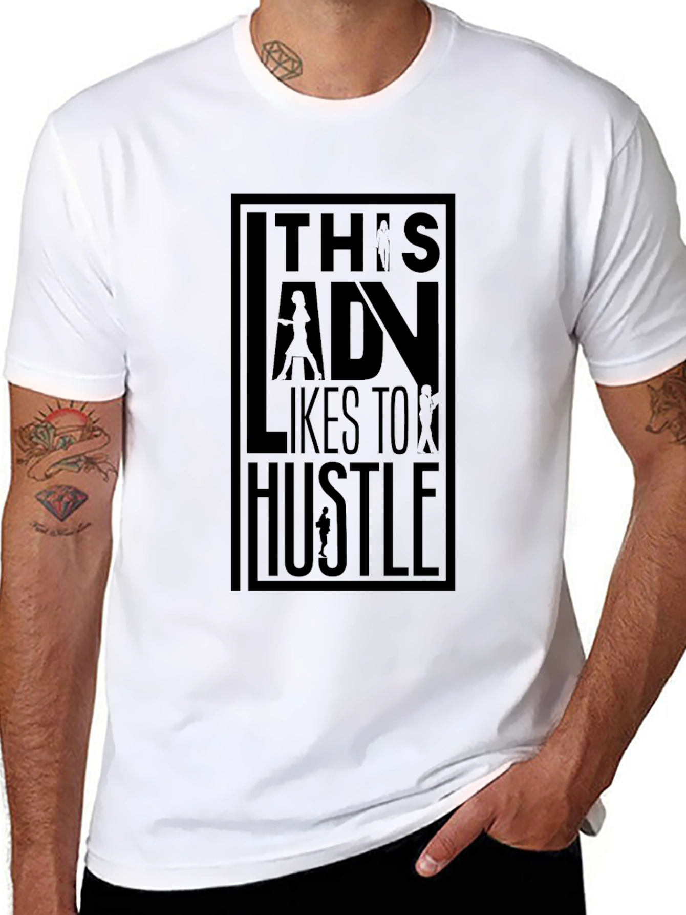 Lady Hustle Graphic Tee - Stylish & Empowering - 8