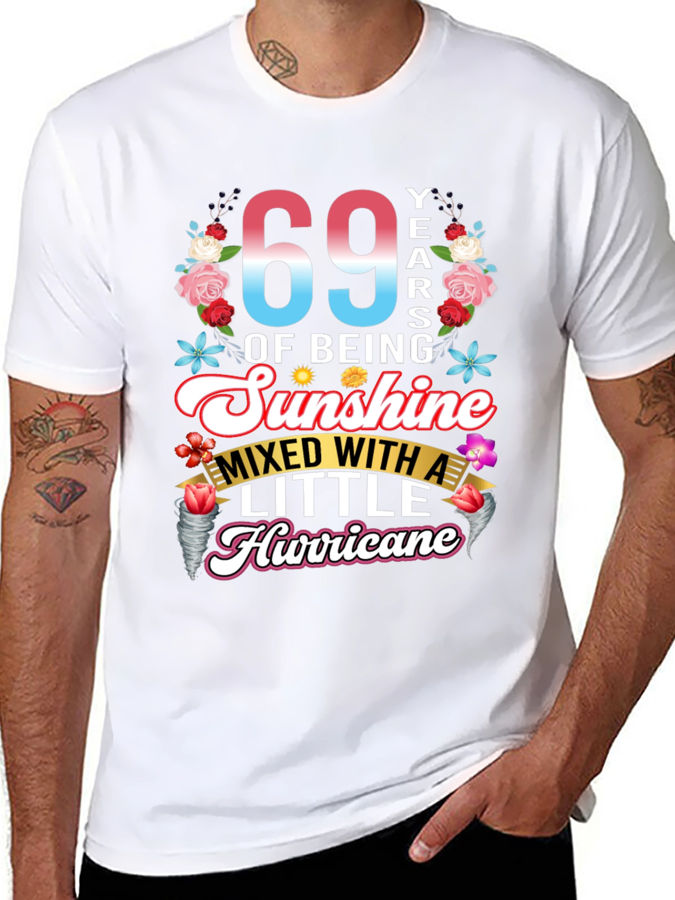 Black 69 Years of Sunshine & Hurricane T-Shirt view 8