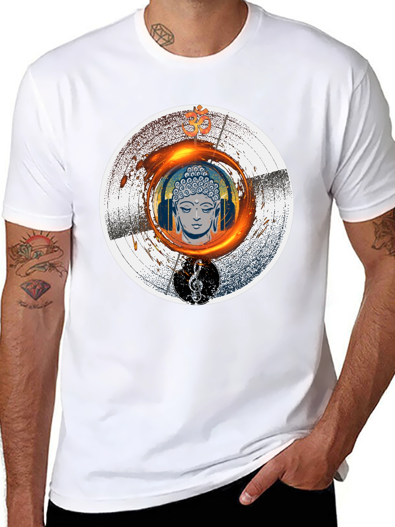 Buddha Music T-Shirt - Meditation Zen Graphic Tee - 8