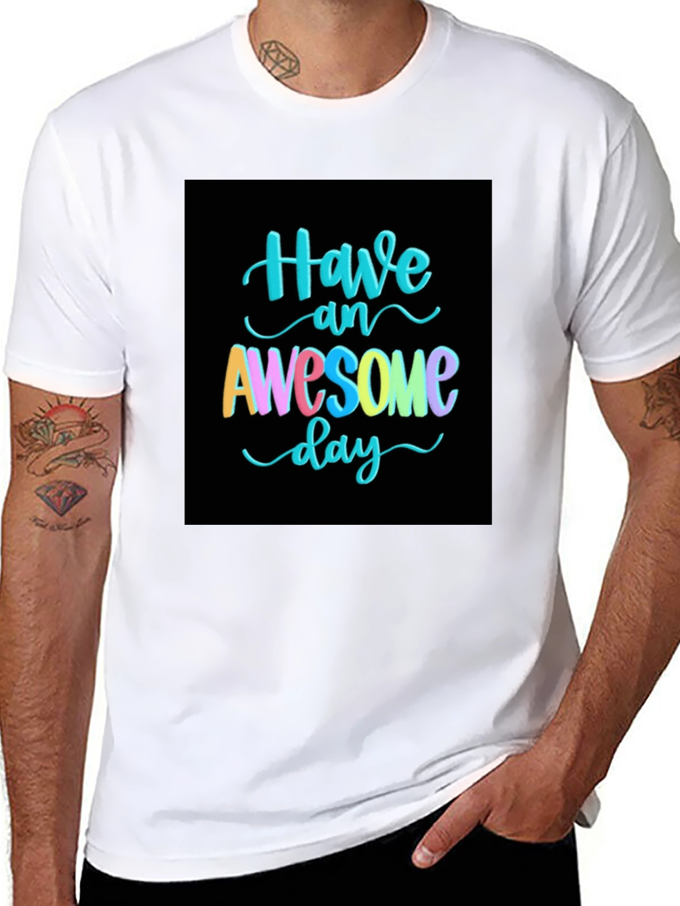 Black Awesome Day T-Shirt view 8
