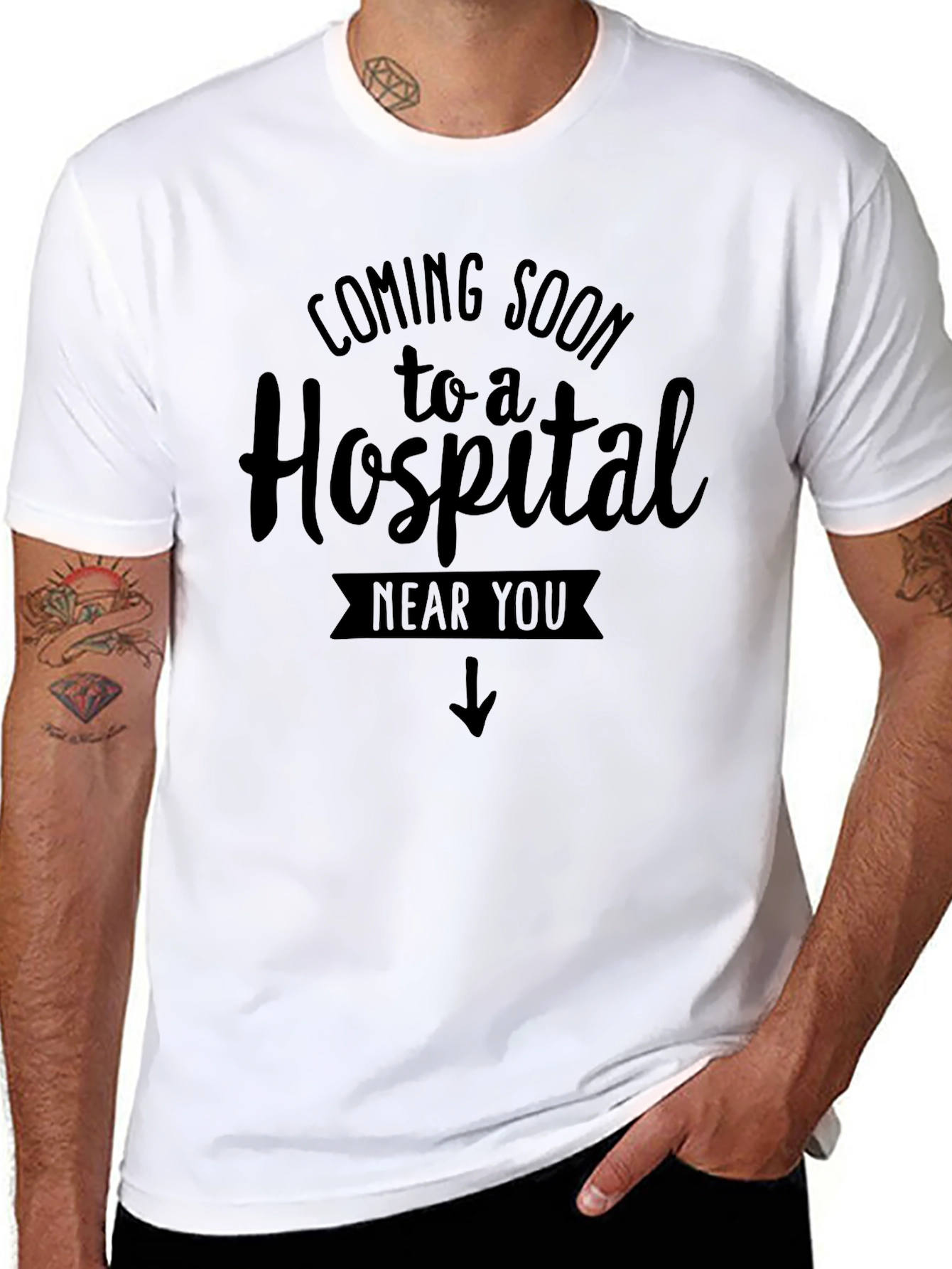 Black Coming Soon to a Hospital T-Shirt view 8