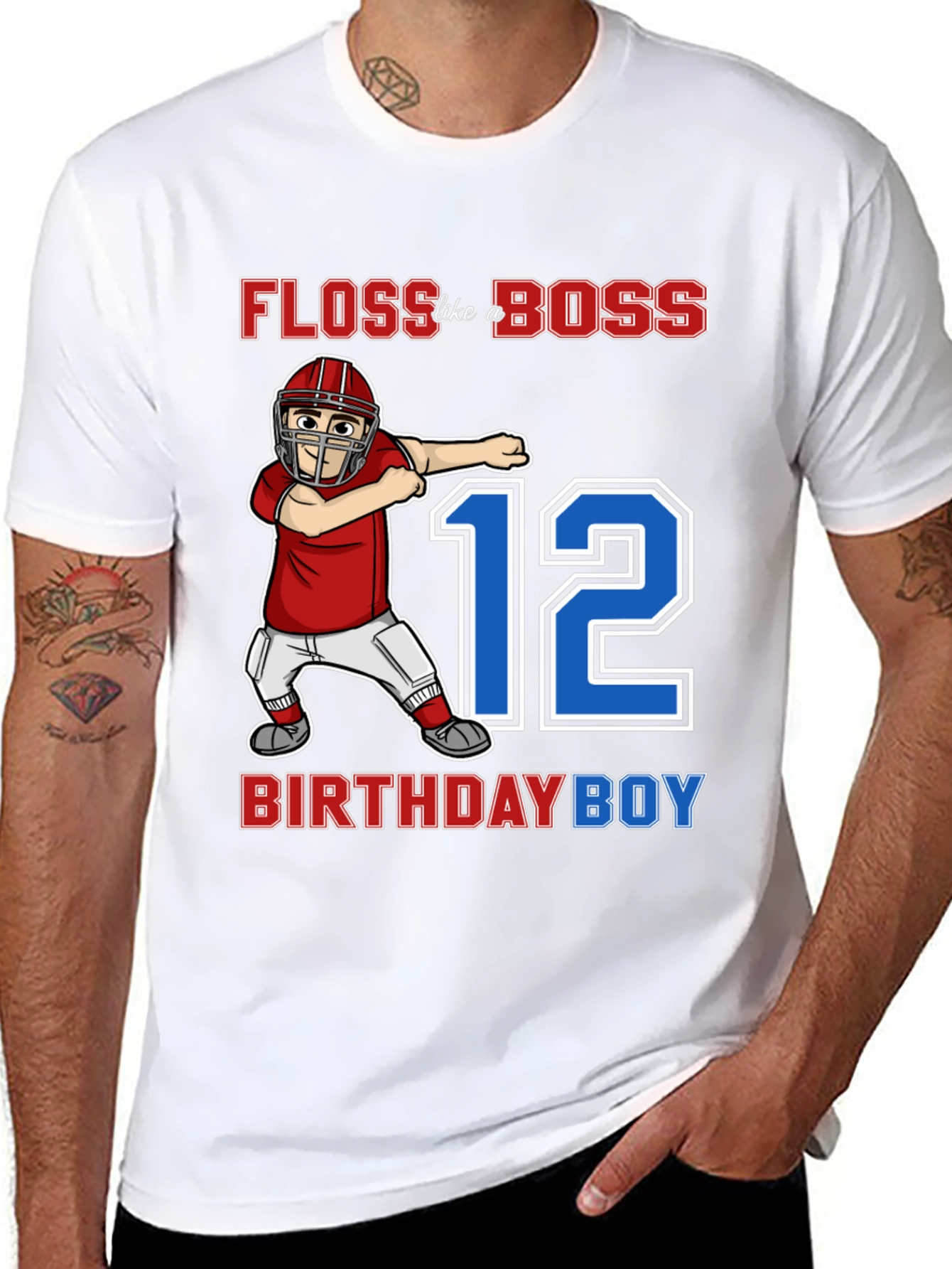 Black Floss Like a Boss 12th Birthday Boy T-Shirt view 8
