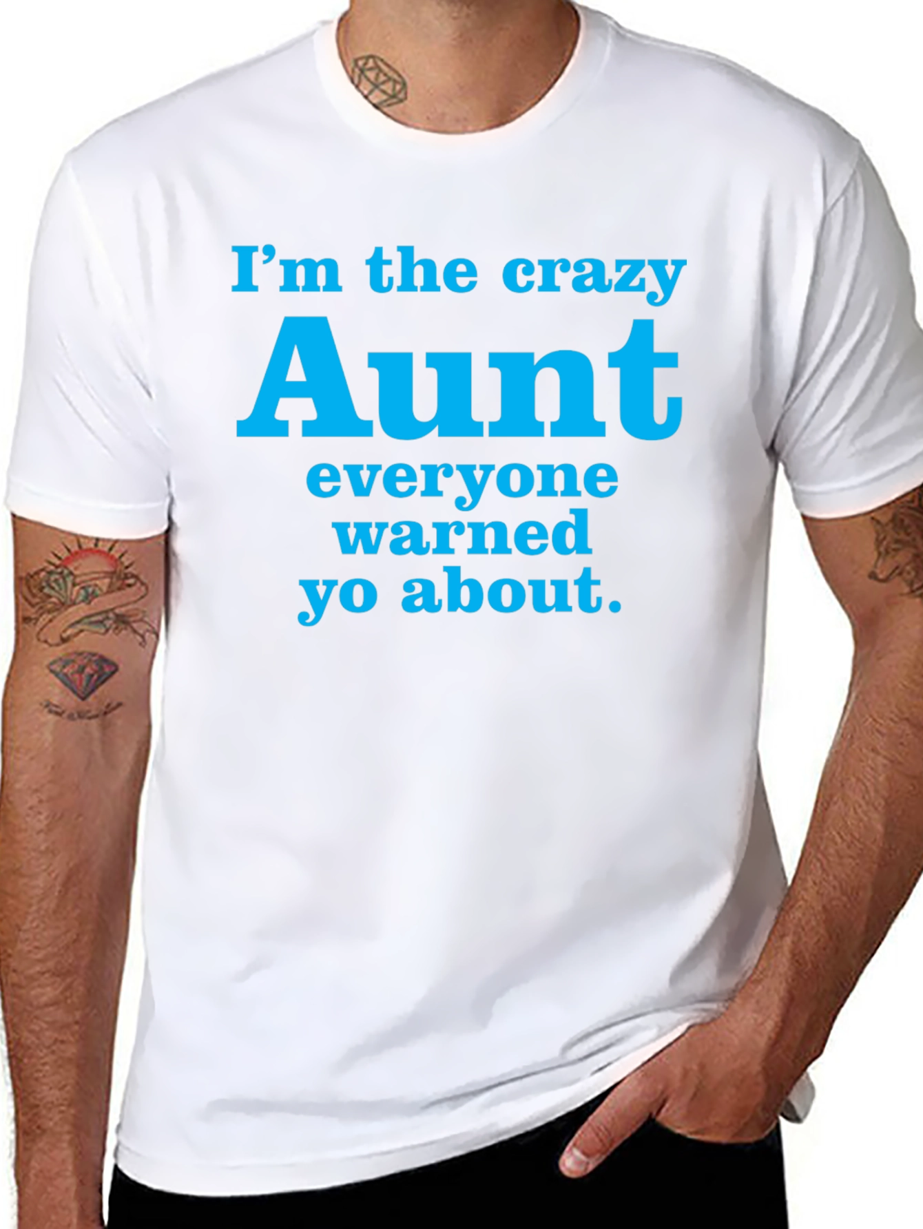 Black Crazy Aunt T-Shirt - Funny Aunt Gift Tee view 8