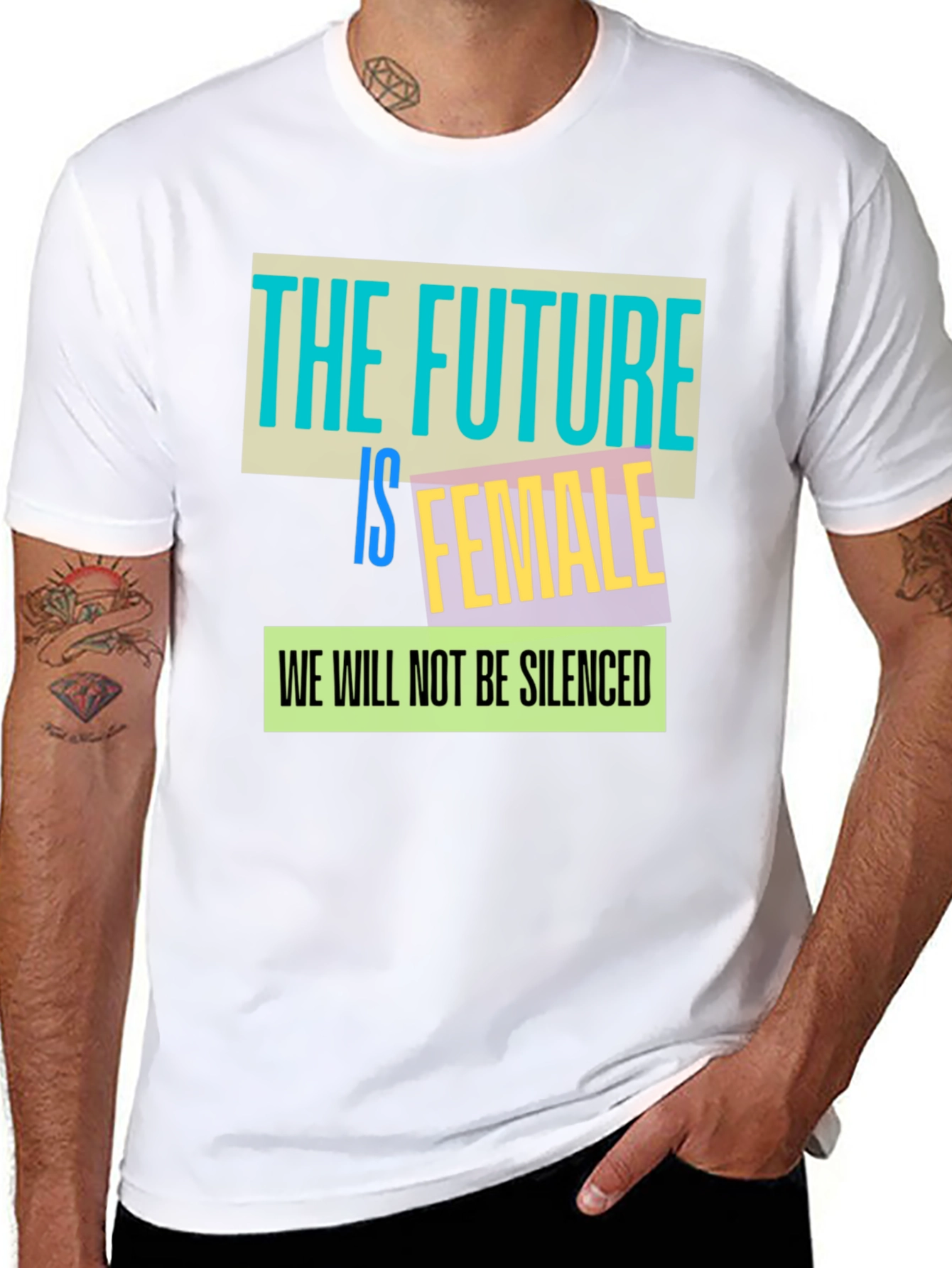 Black The Future Is Female Graphic Tee view 8