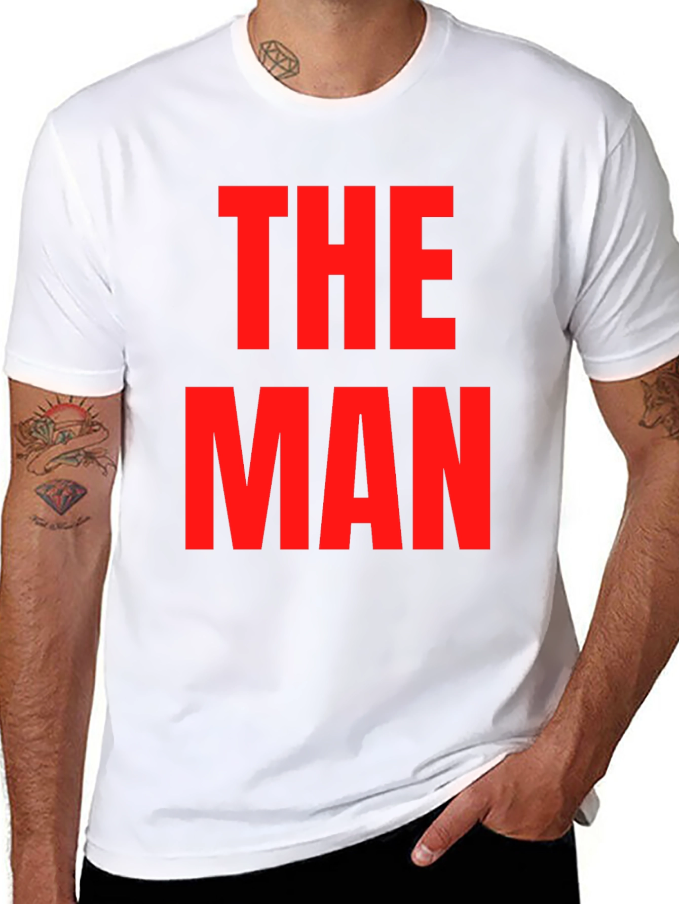 Black The Man Graphic Tee - Bold Statement Shirt view 8