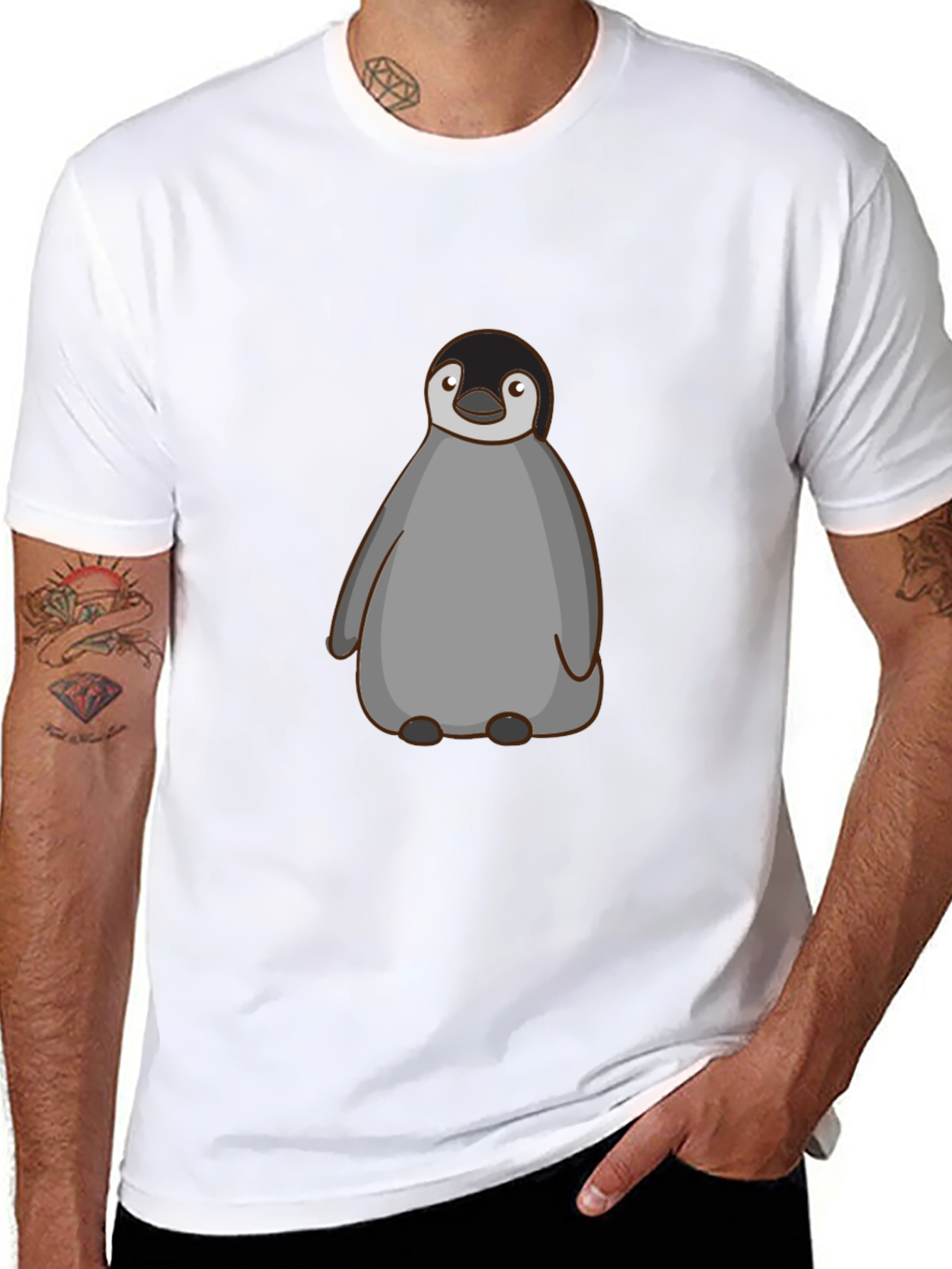 Black Penguin Graphic Black T-Shirt view 8