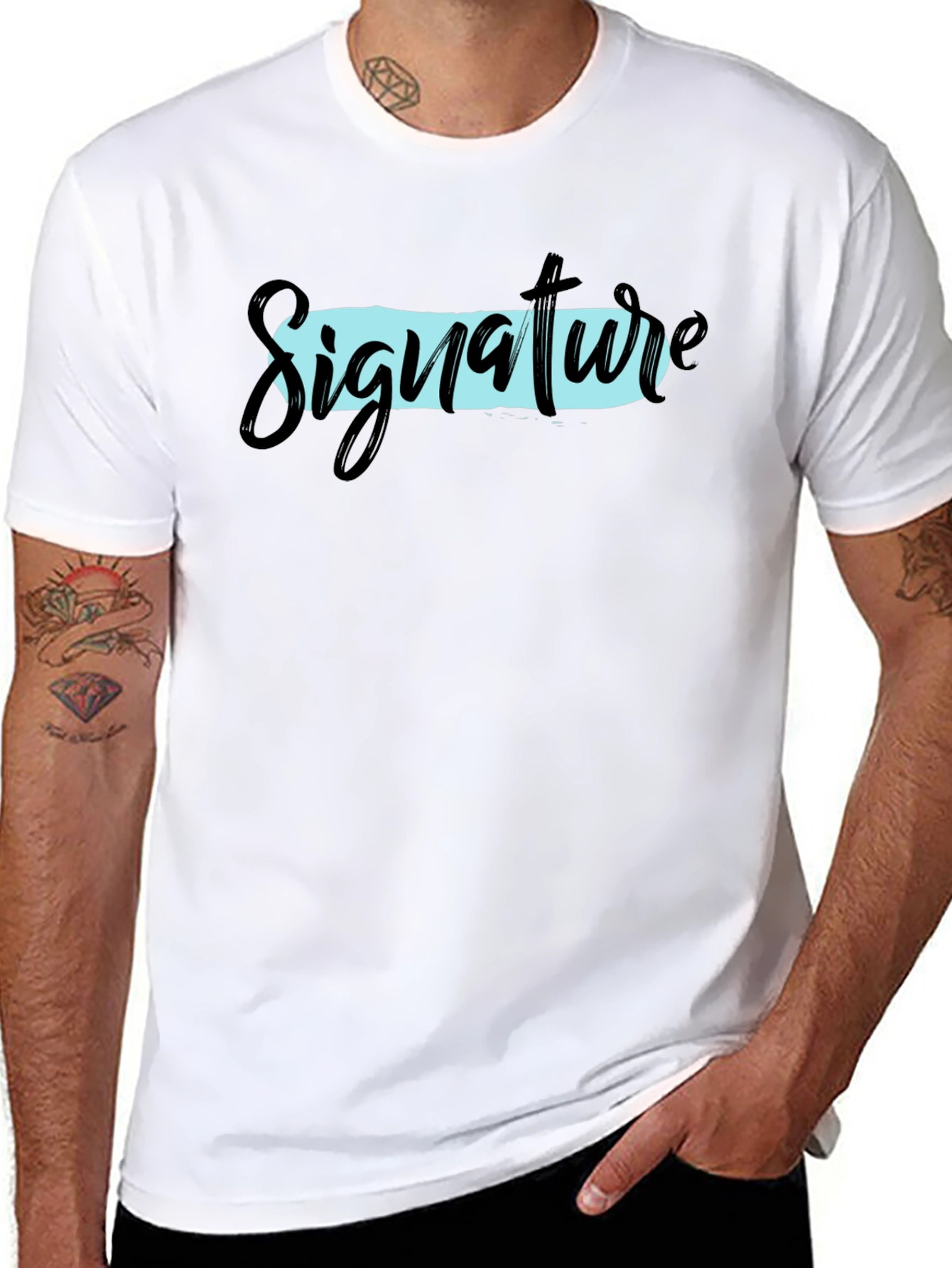 Black Signature Graphic T-Shirt - Black view 8