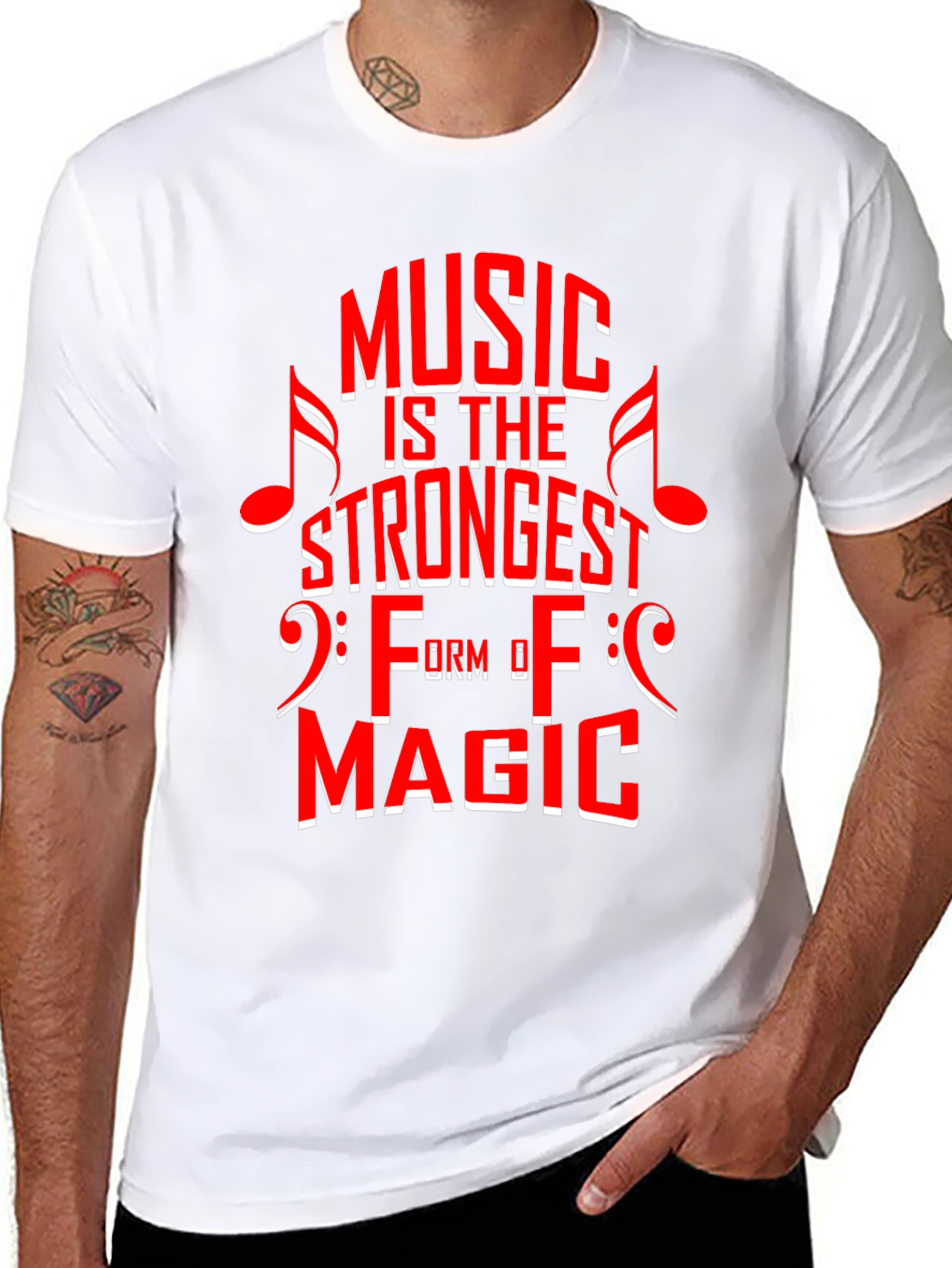 Black Music is Magic Graphic Tee - Black Cotton T-Shirt view 8