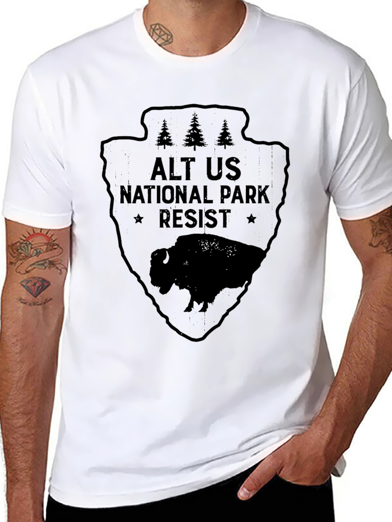 Black Alt US National Park Resist T-Shirt view 8