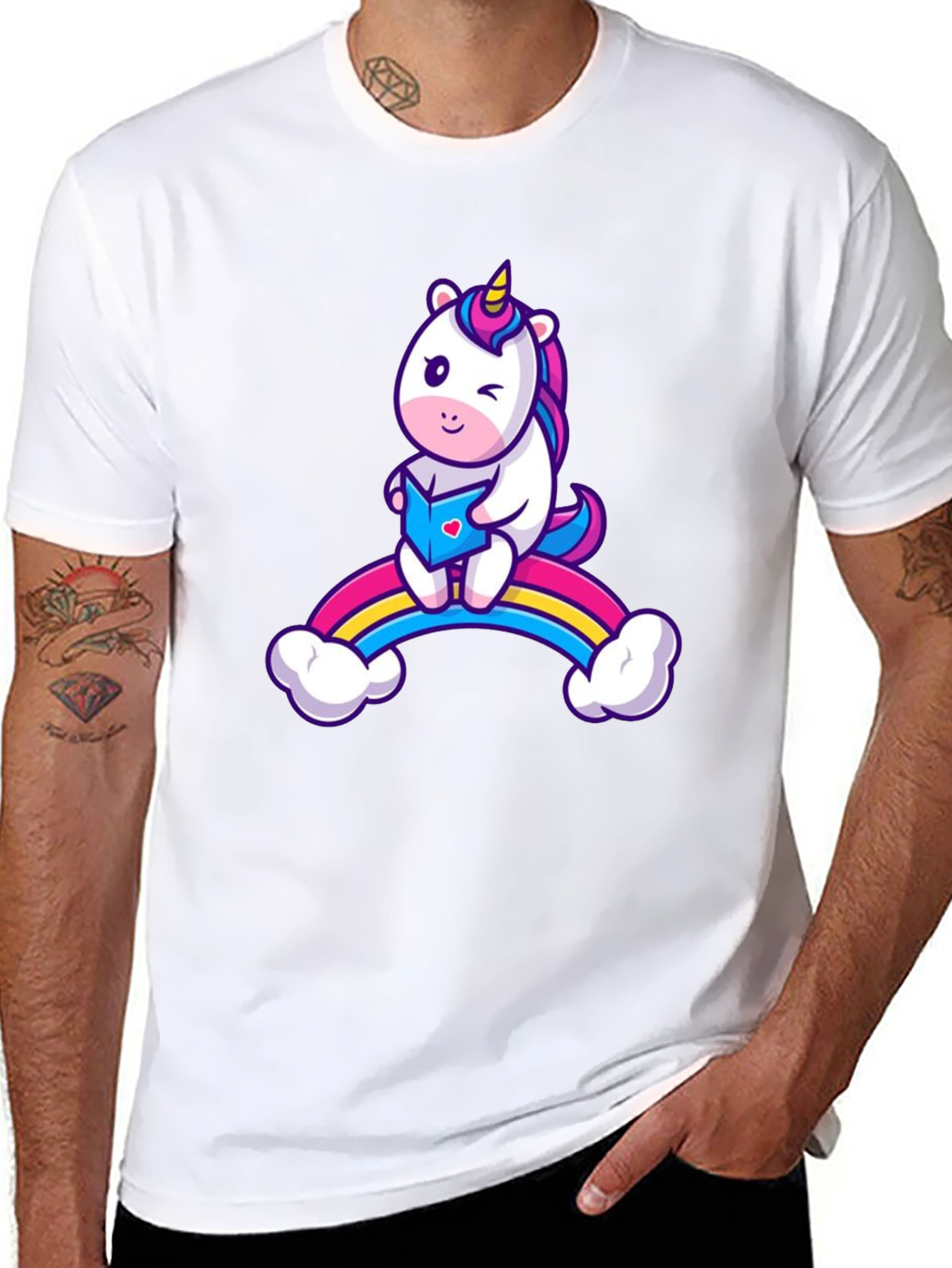 Black Unicorn Rainbow T-Shirt - Magical Fun Style view 8