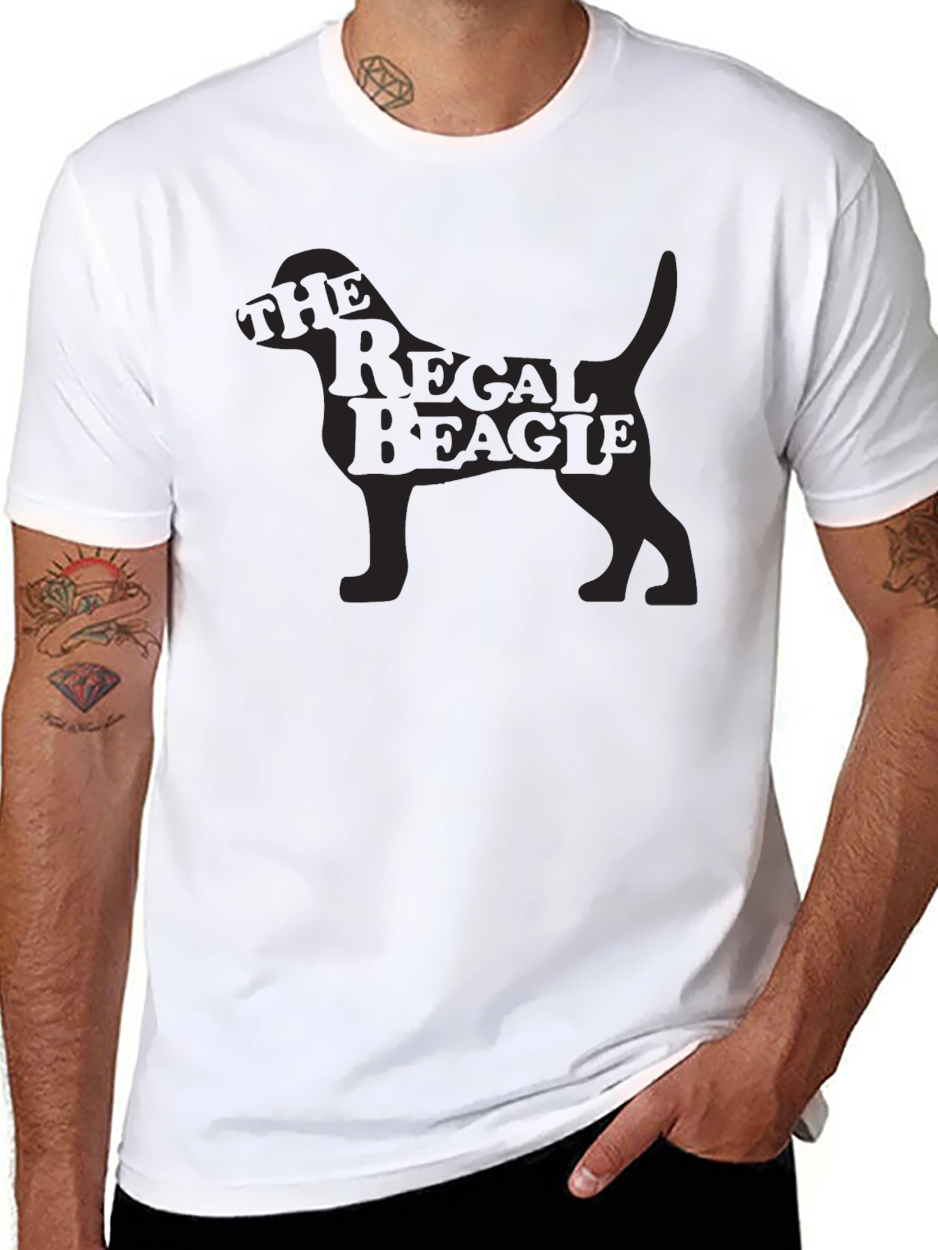 Black The Regal Beagle T-Shirt - Mens Black Tee view 8