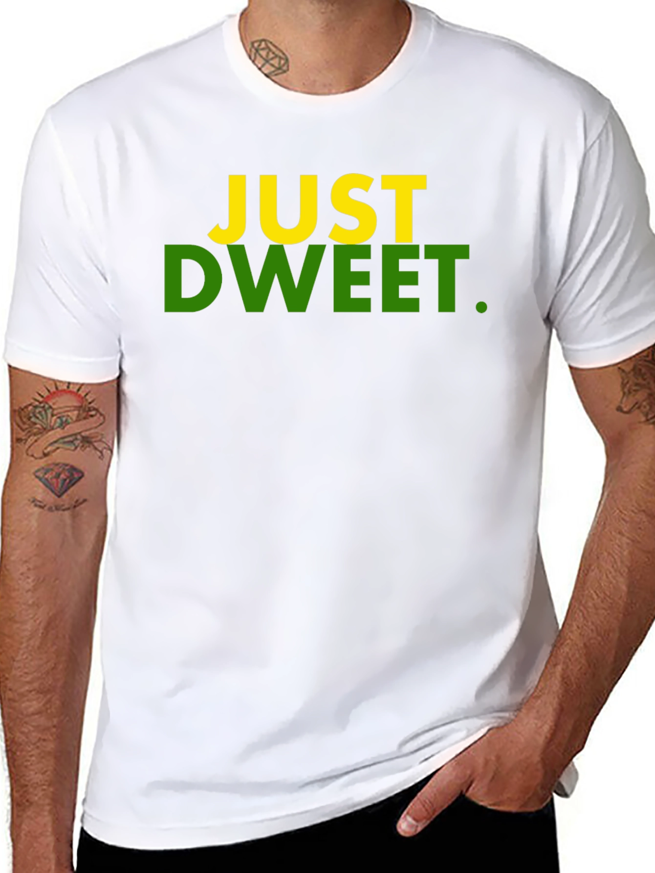 Black Just Dweet T-Shirt -  Trendy Graphic Tee view 8