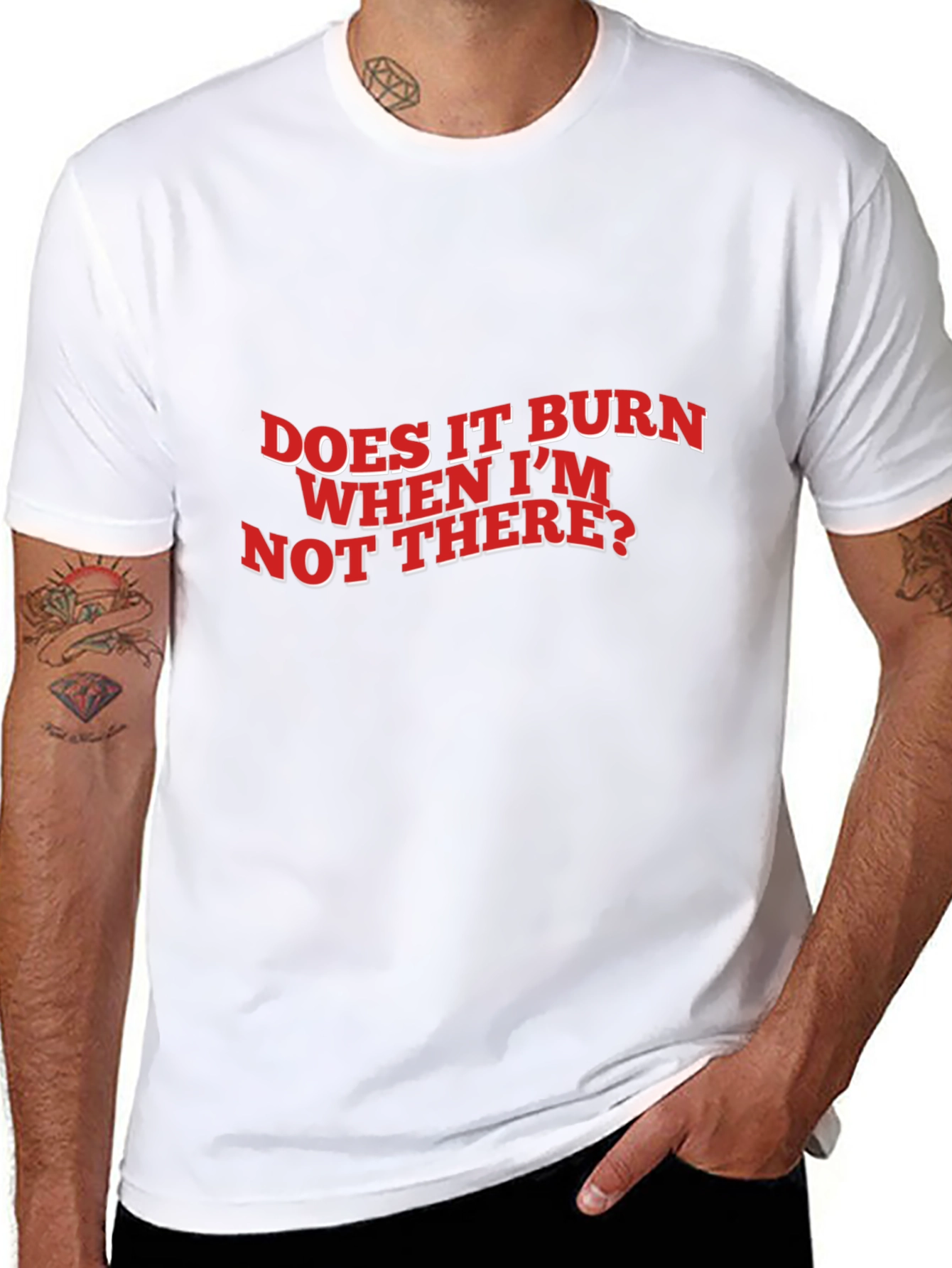 Black Does it Burn T-Shirt view 8