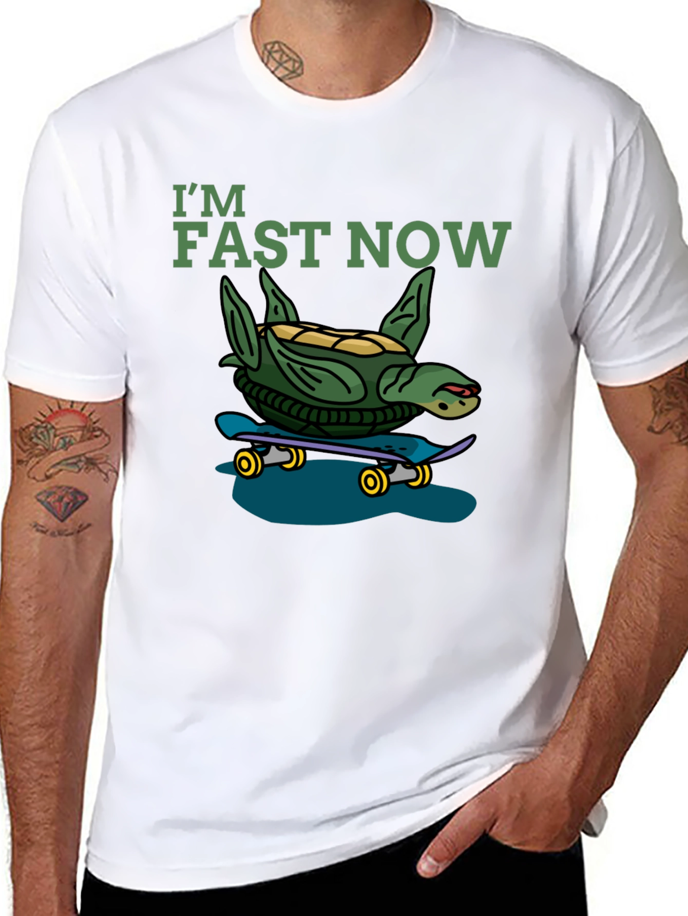 I'm Fast Now Turtle Skateboard T-Shirt - 8