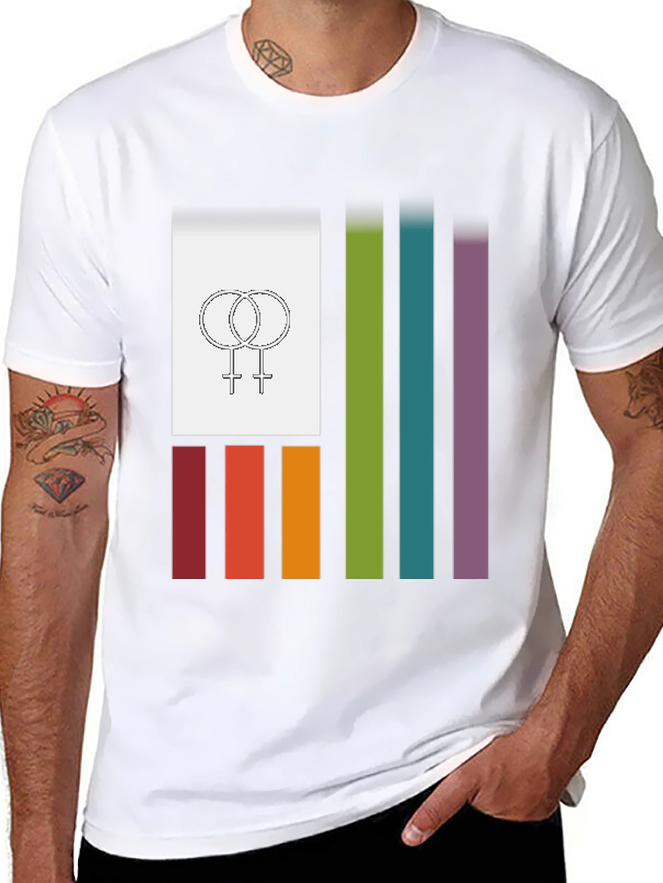 Black Pride Flag Graphic Tee view 8