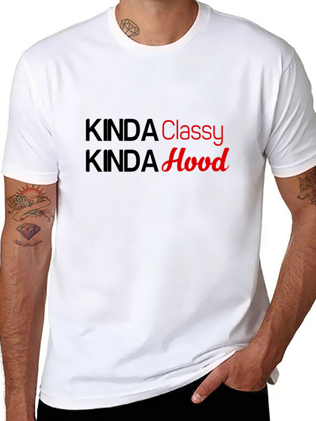 Kinda Classy Kinda Hood Graphic T-Shirt - 8