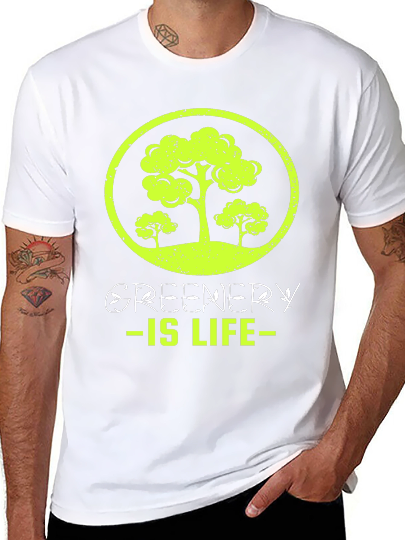 Greenery is Life T-Shirt - Eco-Friendly Design - 8