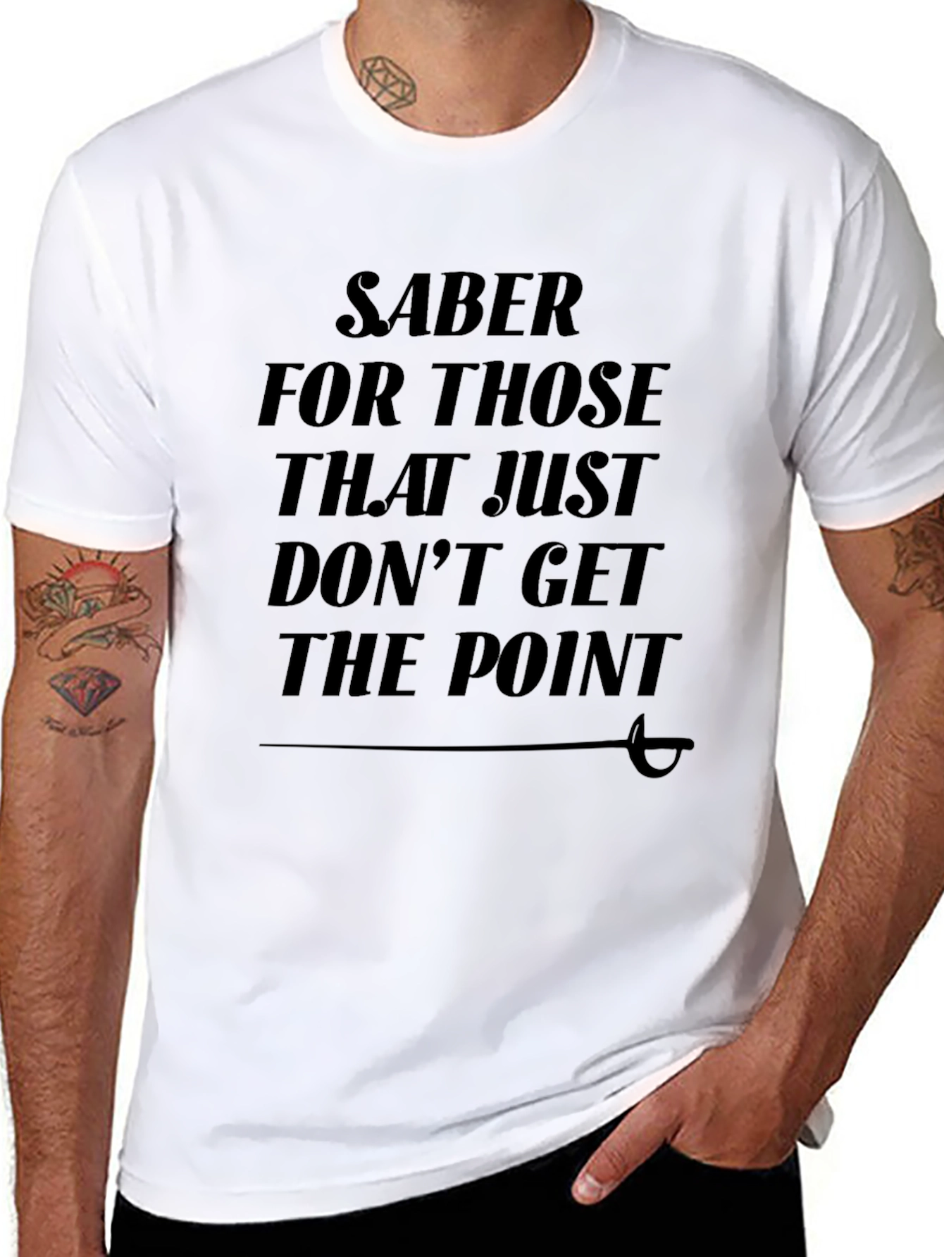 Black Saber The Point Graphic T-Shirt view 8