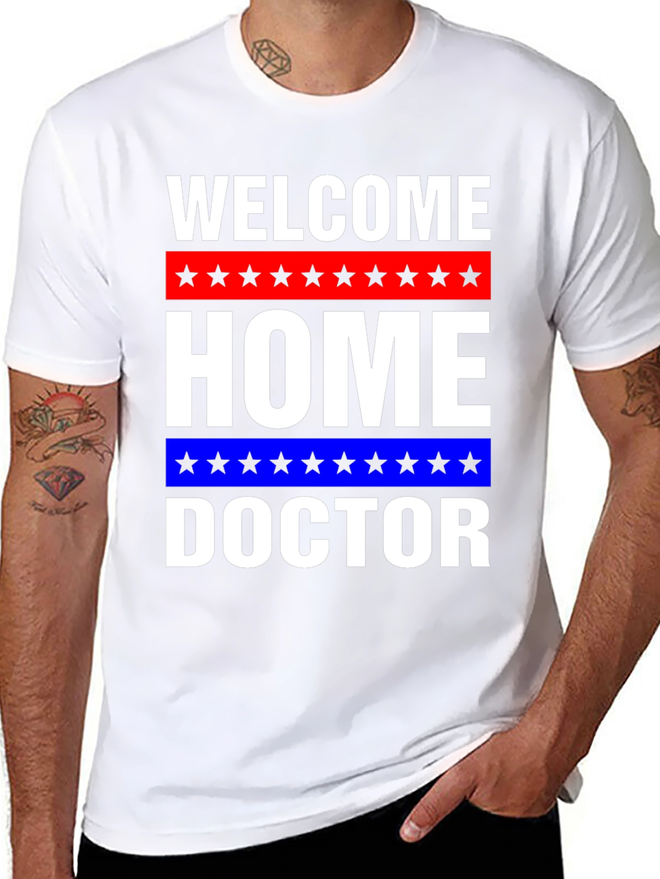 Black Welcome Home Doctor Graphic T-Shirt view 8