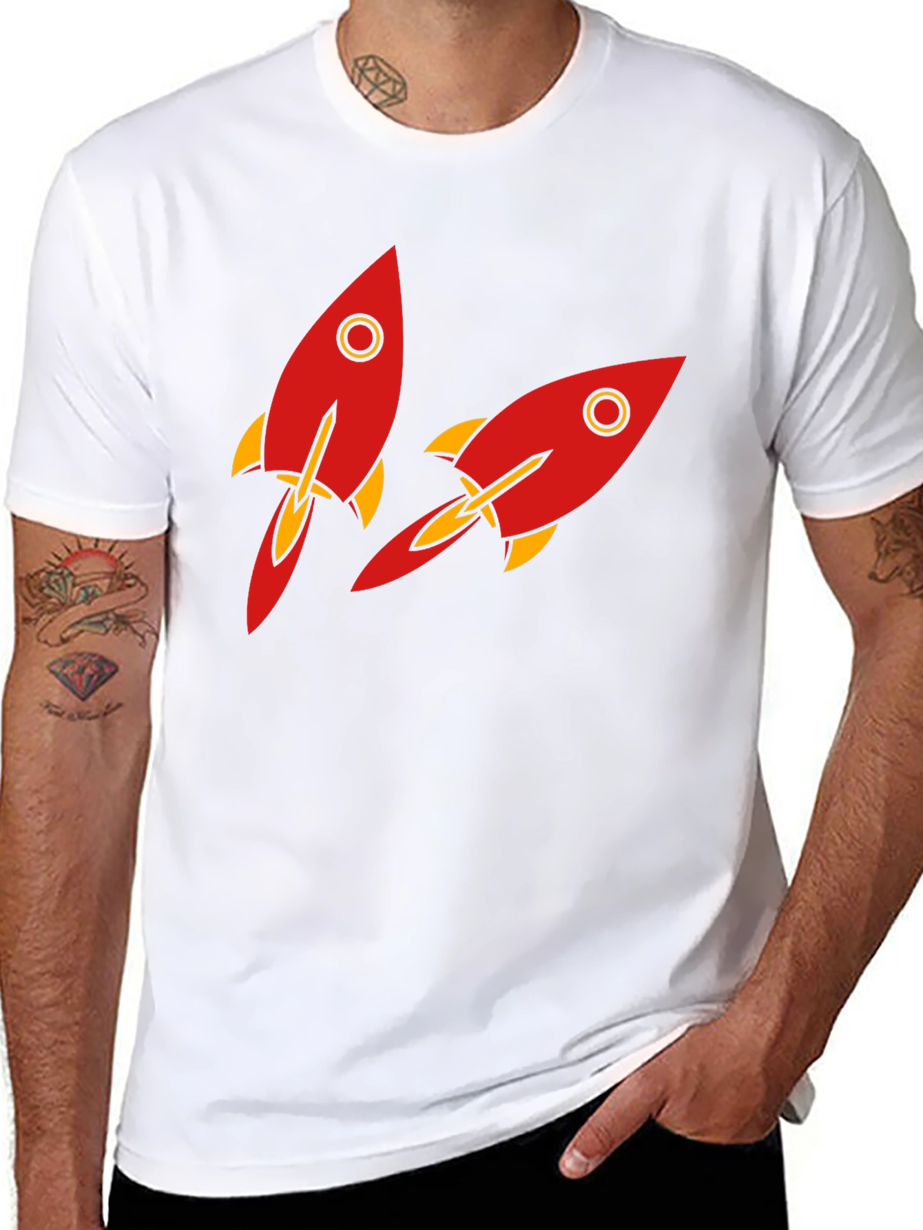 Black Rocket Graphic T-Shirt - Black view 8