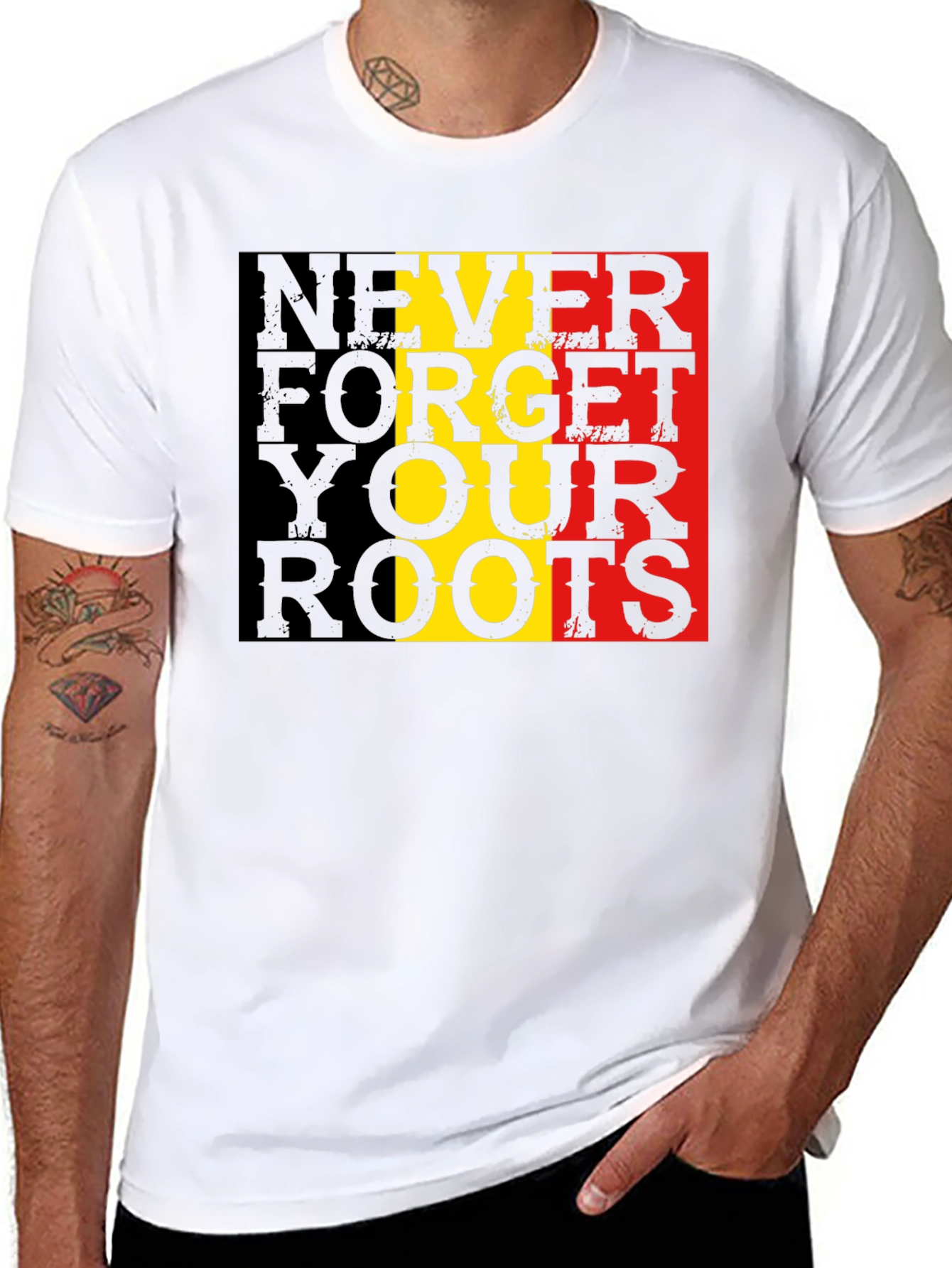 Never Forget Roots Graphic Tee - Black T-Shirt - 8