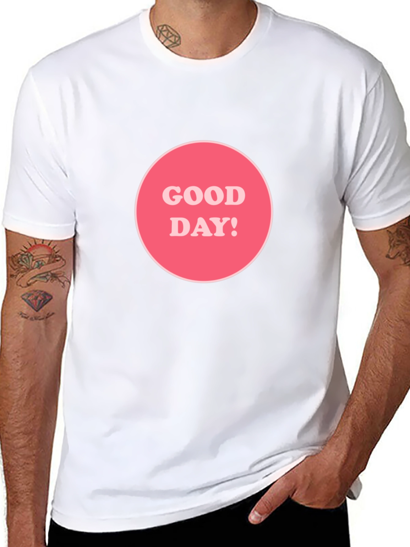 Black Good Day! Graphic Tee - Black Unisex T-Shirt view 8