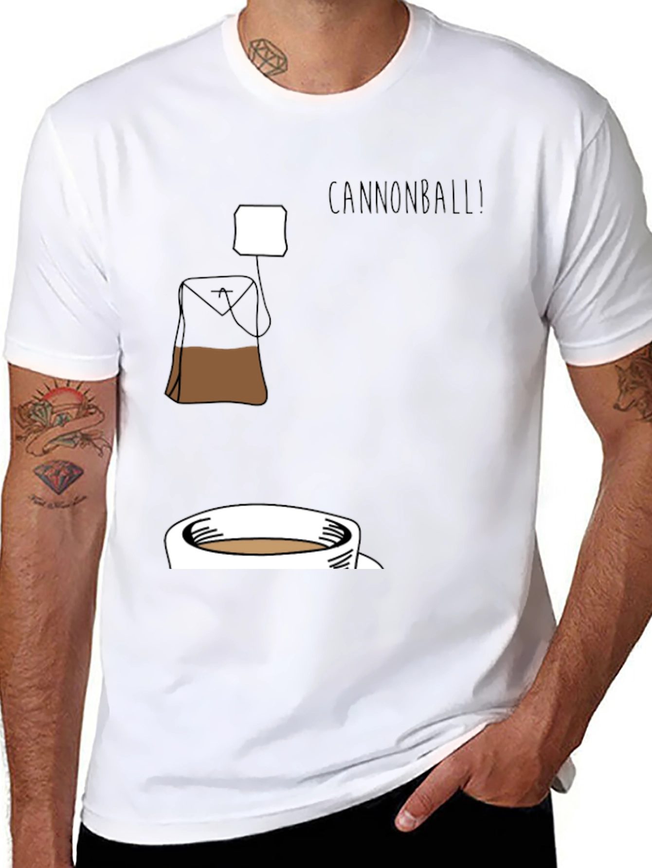 Black Cannonball Tea T-Shirt - Brewtiful Design! view 8