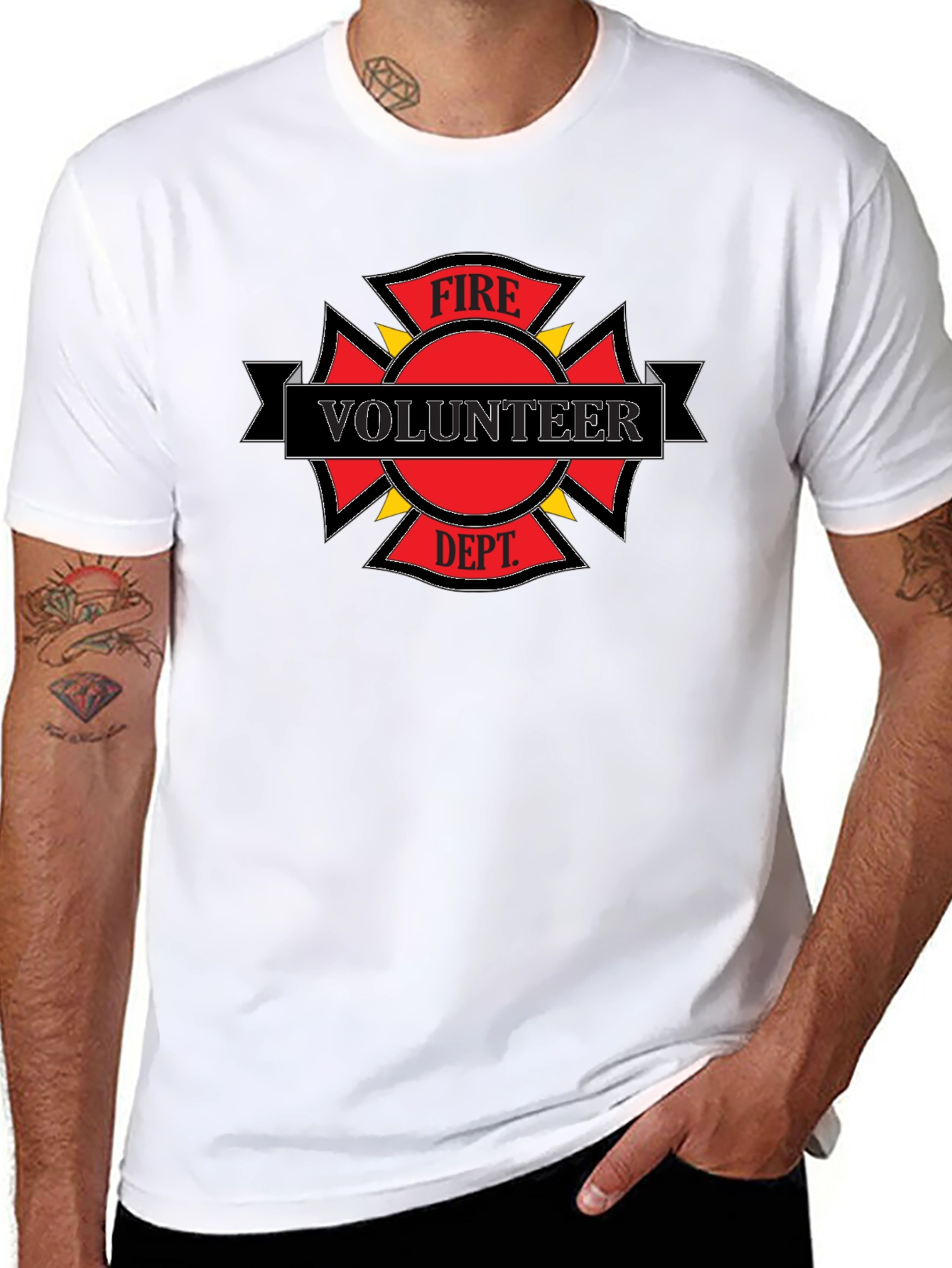 Black Volunteer Fire Dept. T-Shirt view 8