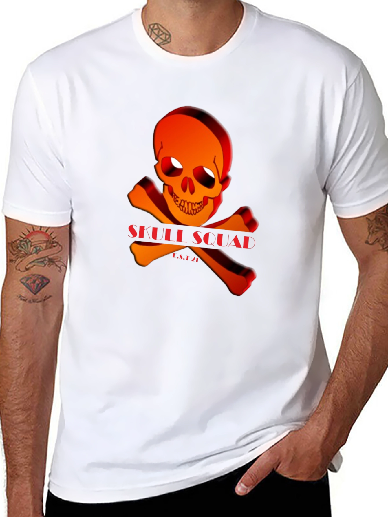 Black Skull Squad Graphic T-Shirt view 8
