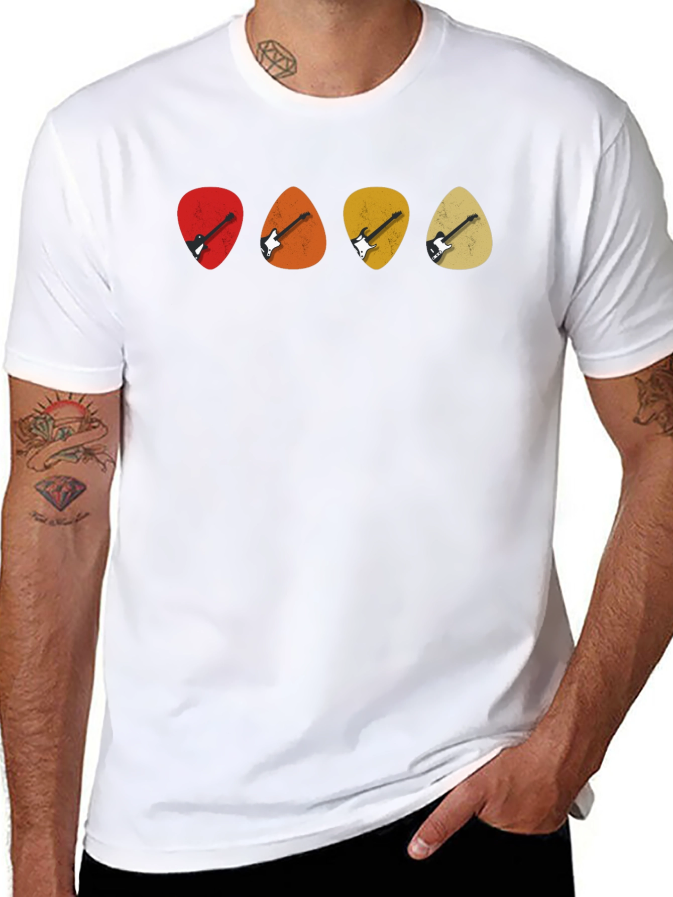 Guitar Pick T-Shirt - Musical Instrument Tees - 8