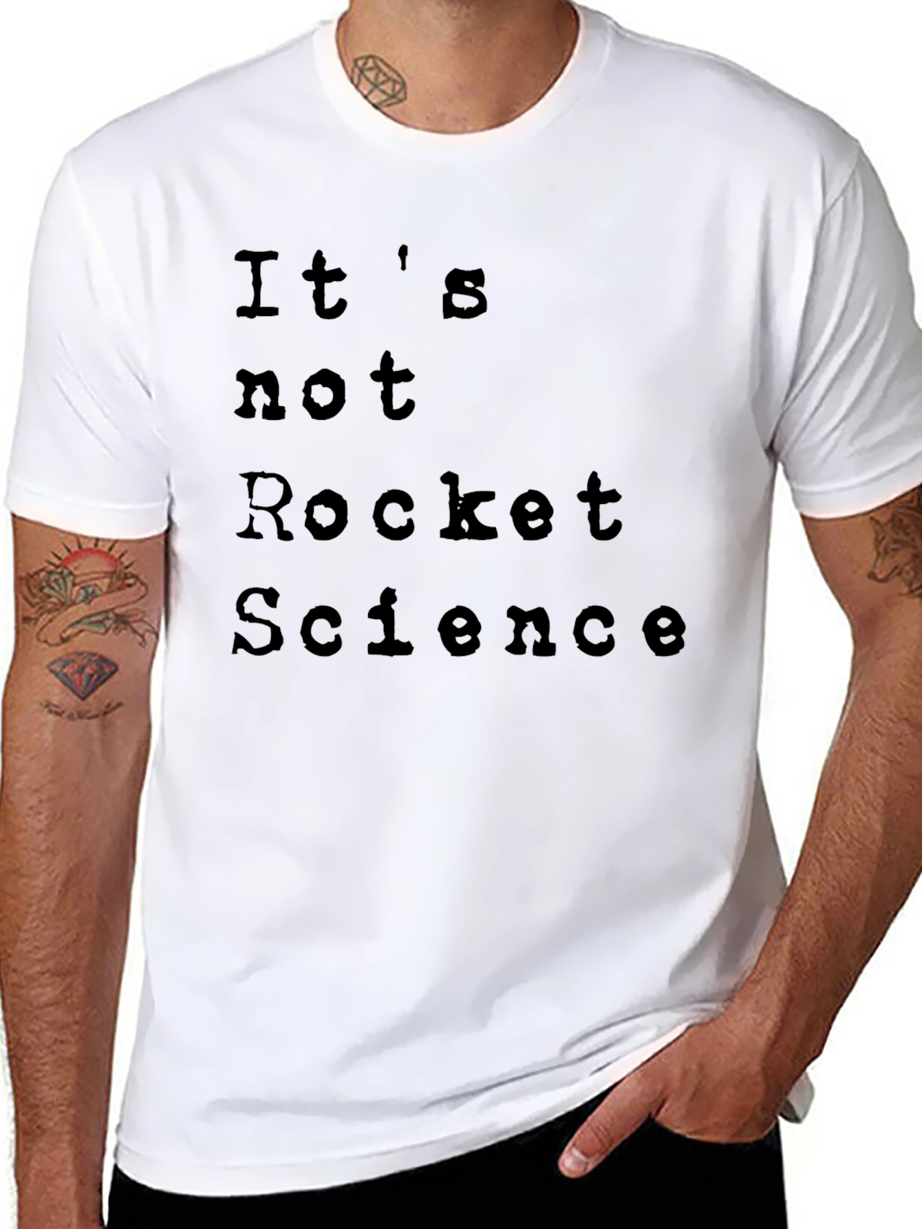 Black It's Not Rocket Science T-Shirt - Casual Comfort view 8