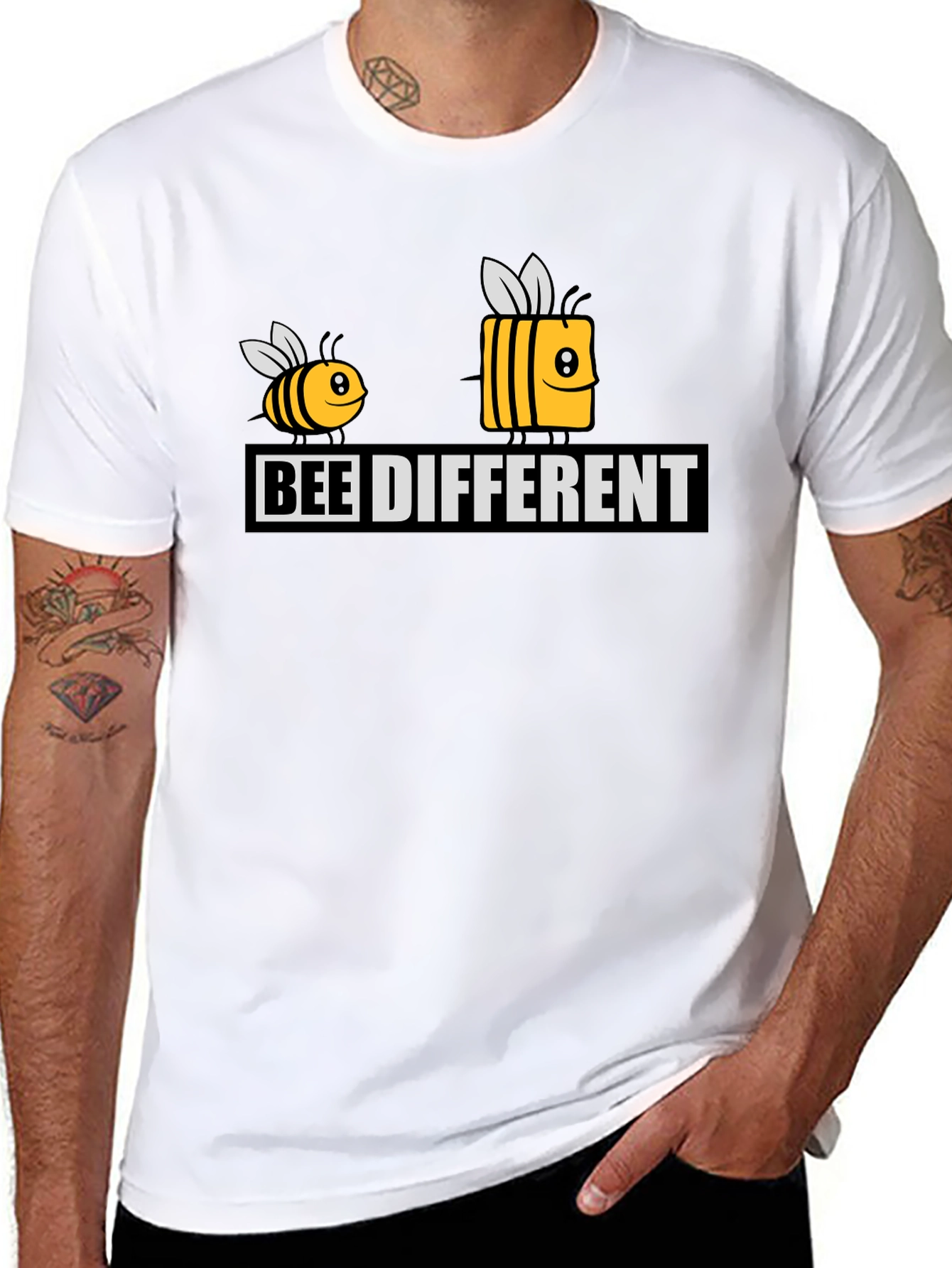 Black Bee Different Graphic Tee - Unique & Stylish! view 8