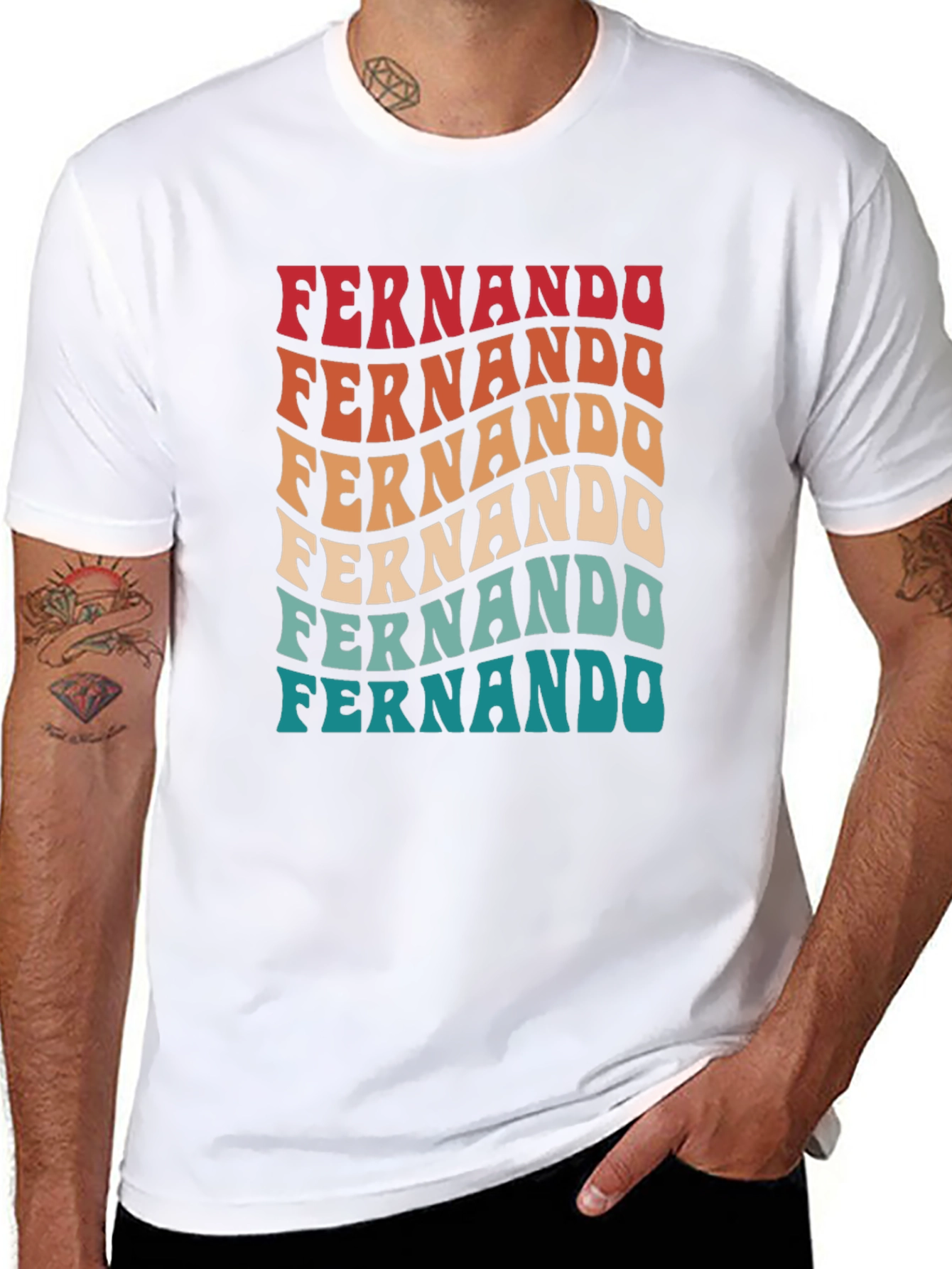 Fernando Retro Wavy Text T-Shirt - 8