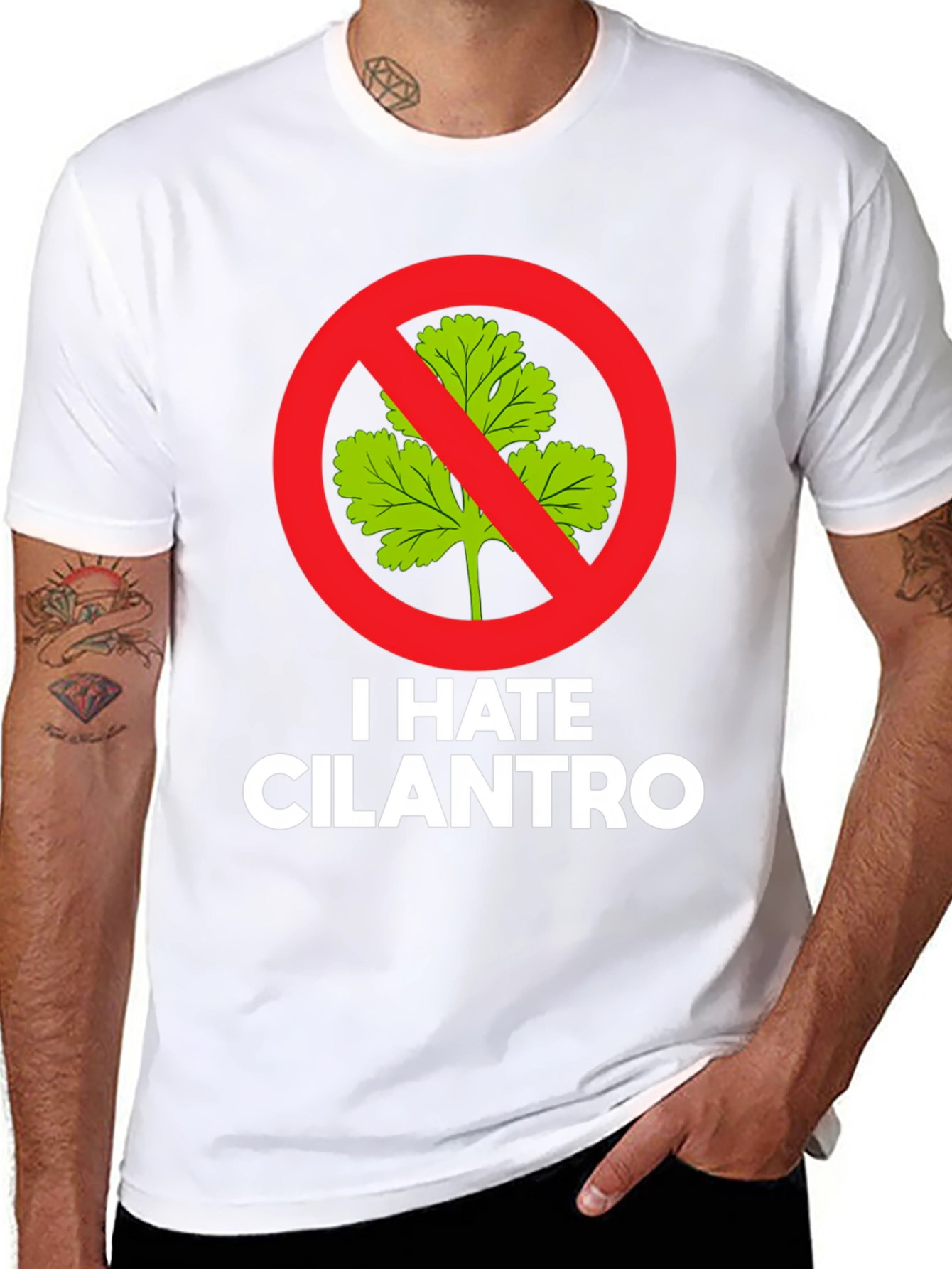 Black I Hate Cilantro Graphic Tee view 8