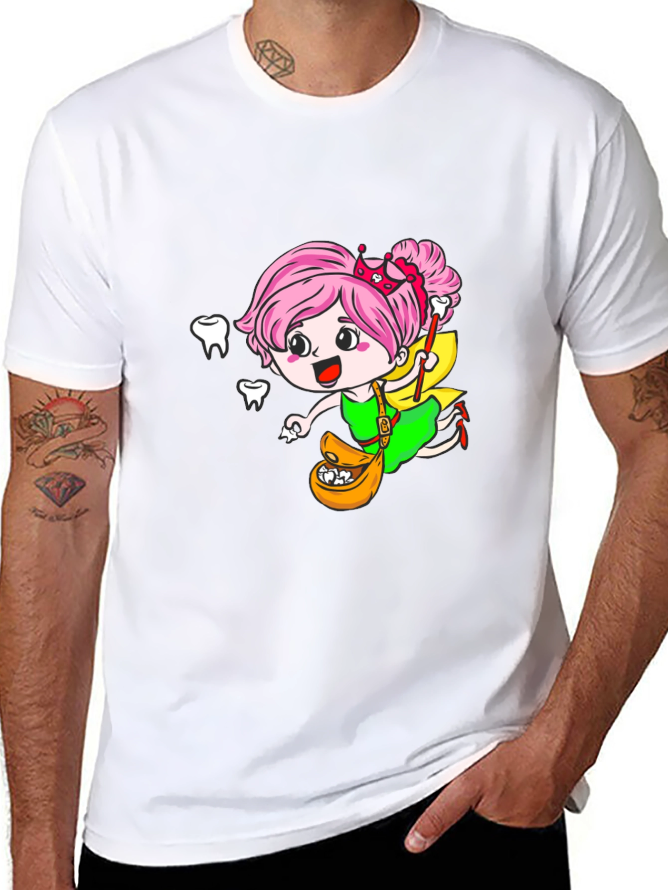 Black Tooth Fairy Graphic Black Tee view 8