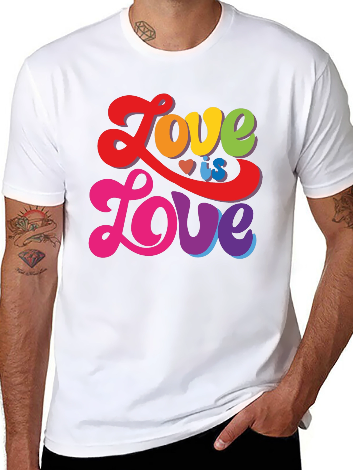 Black Love is Love Rainbow Graphic Tee view 8