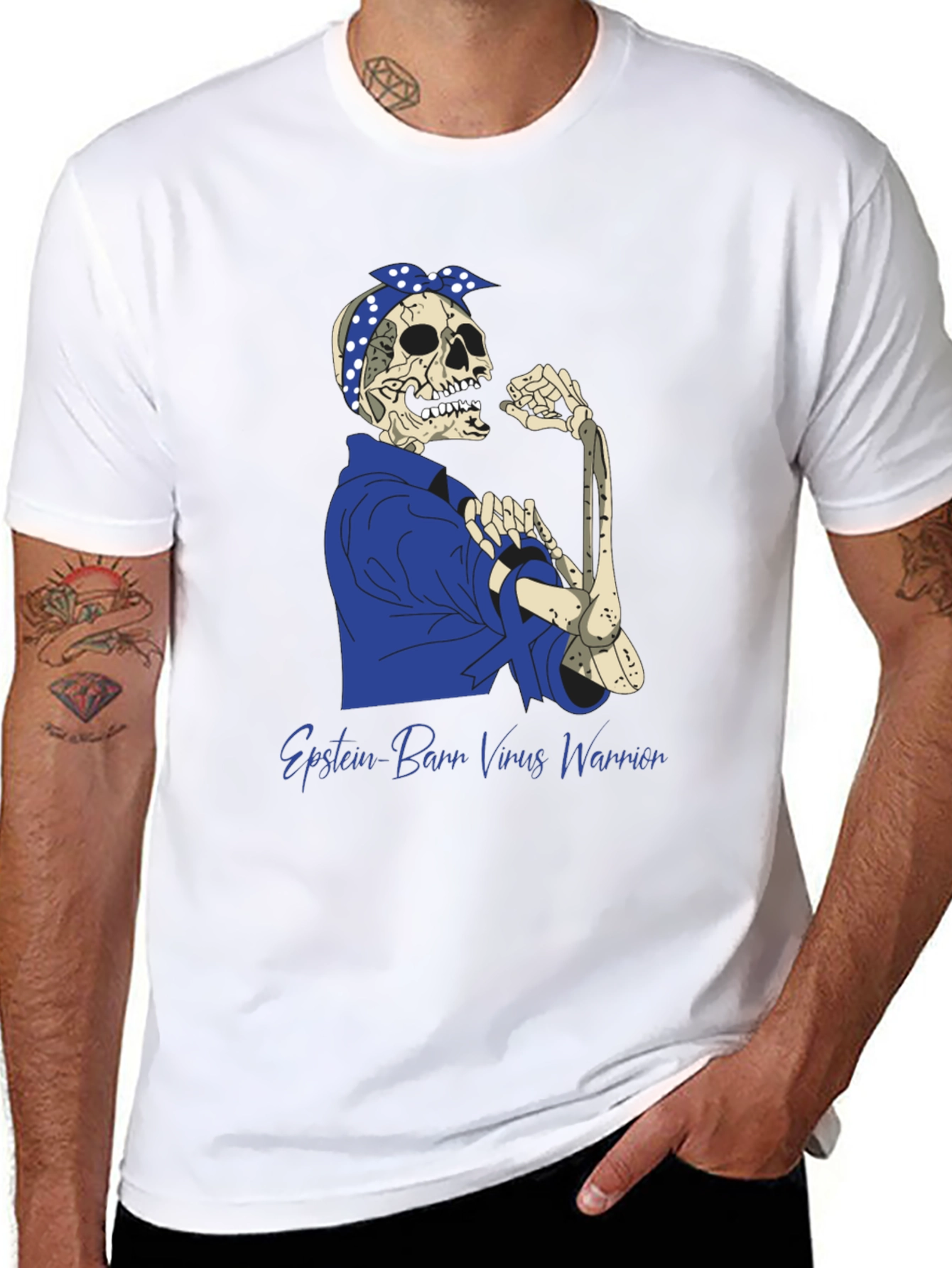 Black Epstein-Barr Warrior T-Shirt view 8