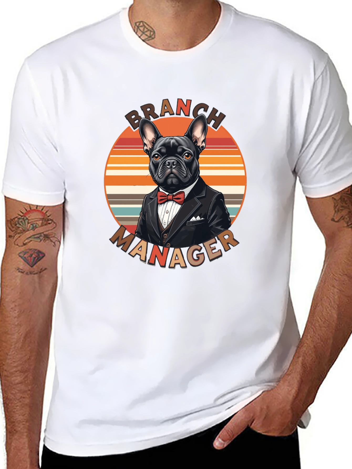 Black Branch Manager Dog T-Shirt, Funny Canine Apparel view 8