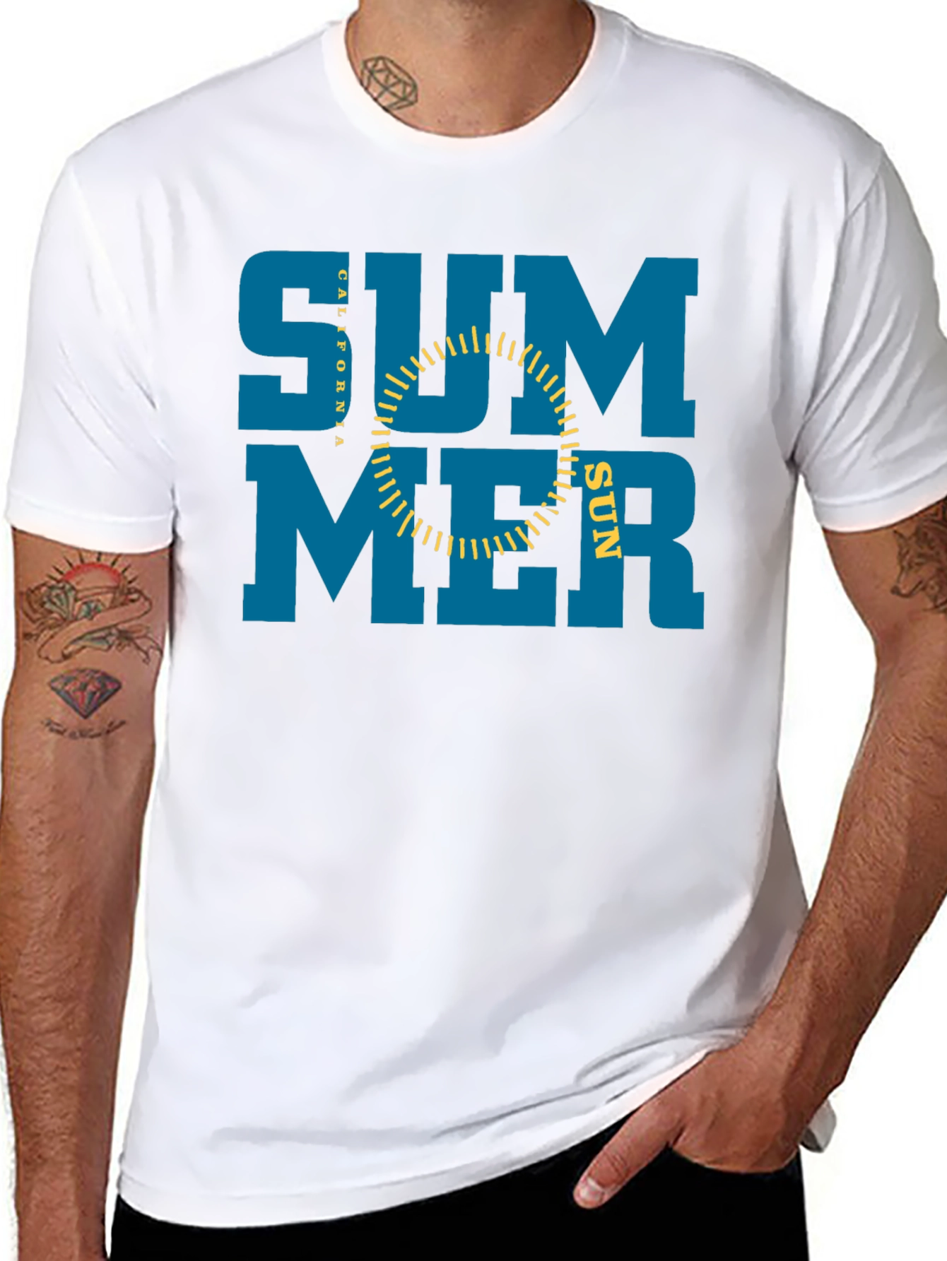 Black Summer California Sun Graphic T-Shirt view 8